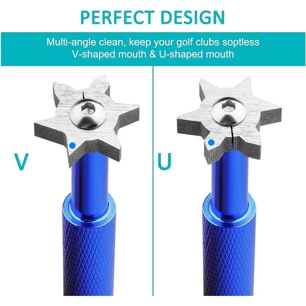 Afilador de Ranuras Onwon 6 Cabezas U y V para Golf