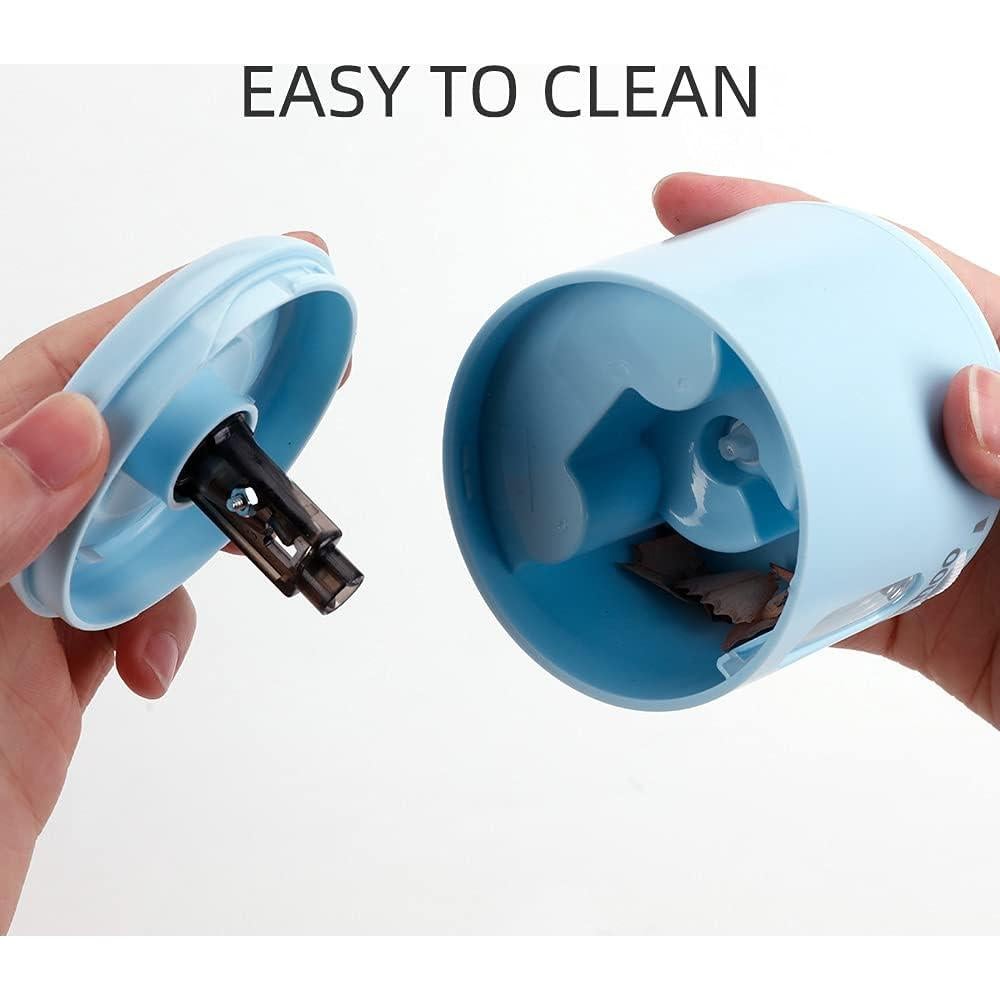Sacapuntas eléctrico Tihoo portátil azul para lápices 6-8mm