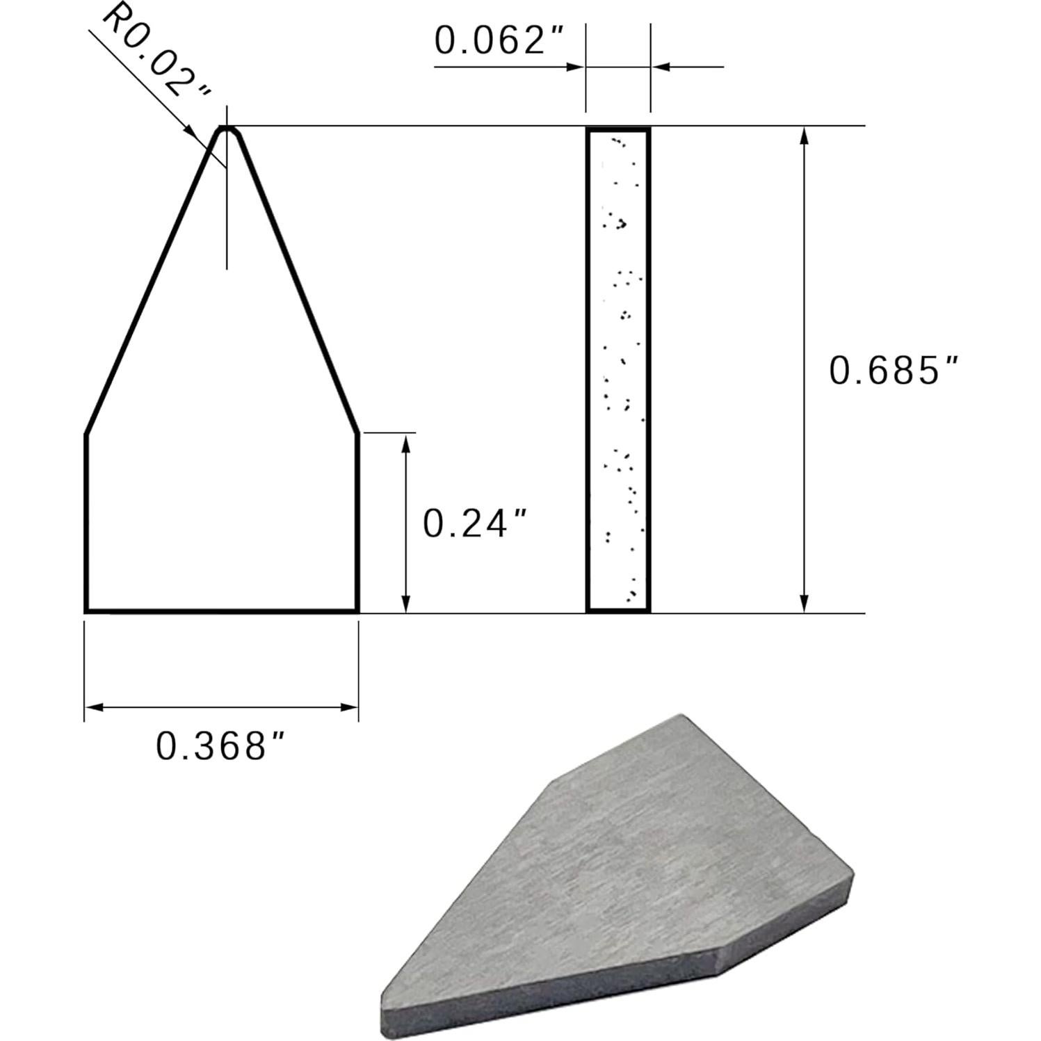 Cuchillas de Afilador LU&MN de Carburo - 10 Piezas Inversibles