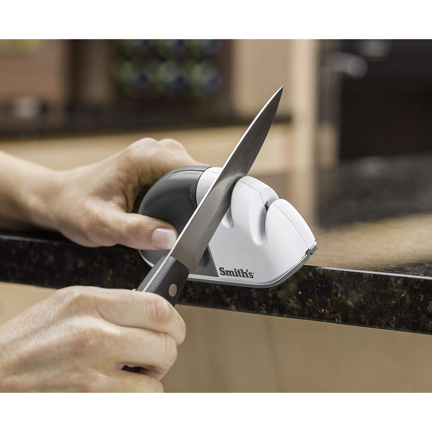 Afilador de Cuchillos Smith's Select 2 Etapas Blanco Compacto