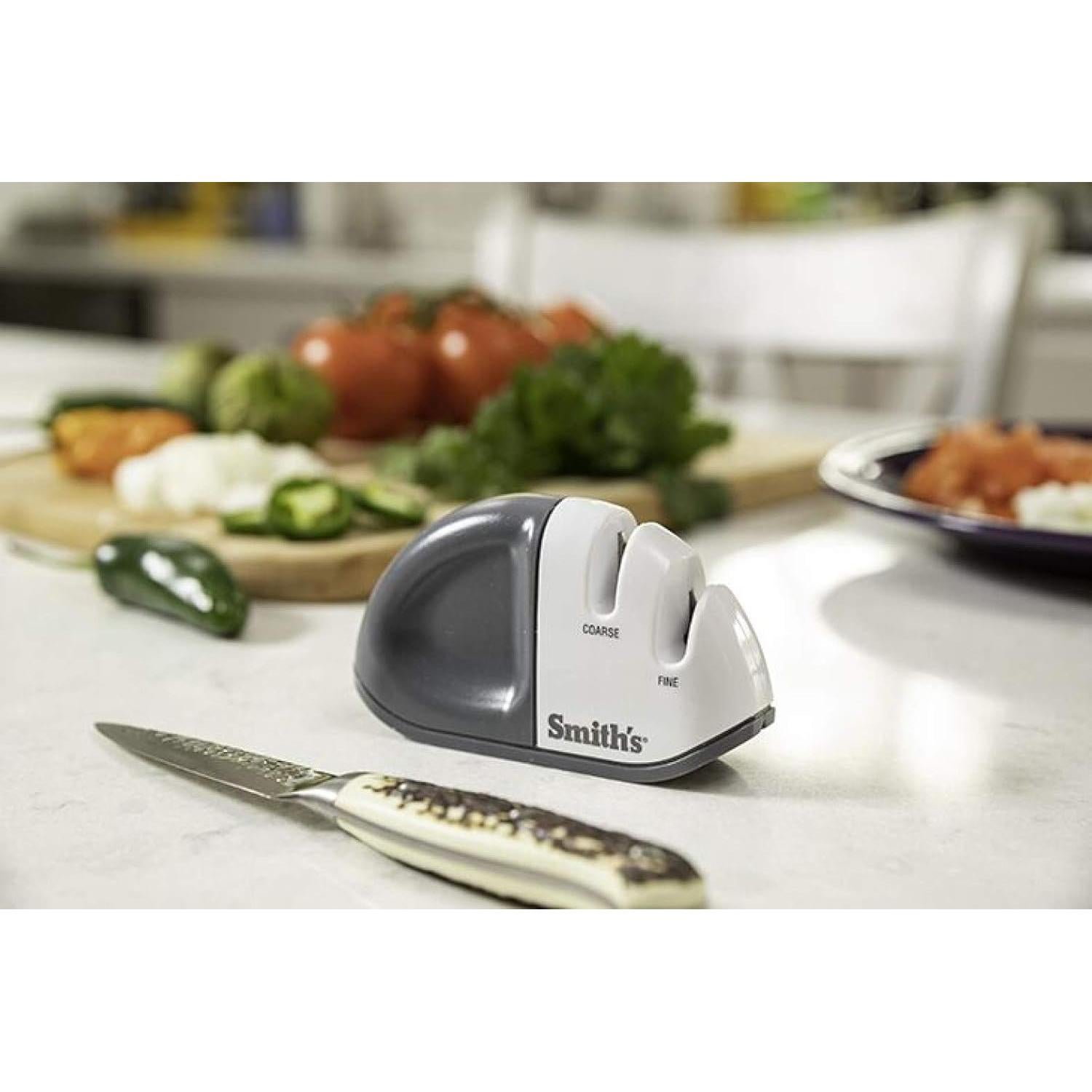 Afilador de Cuchillos Smith's Select 2 Etapas Blanco Compacto