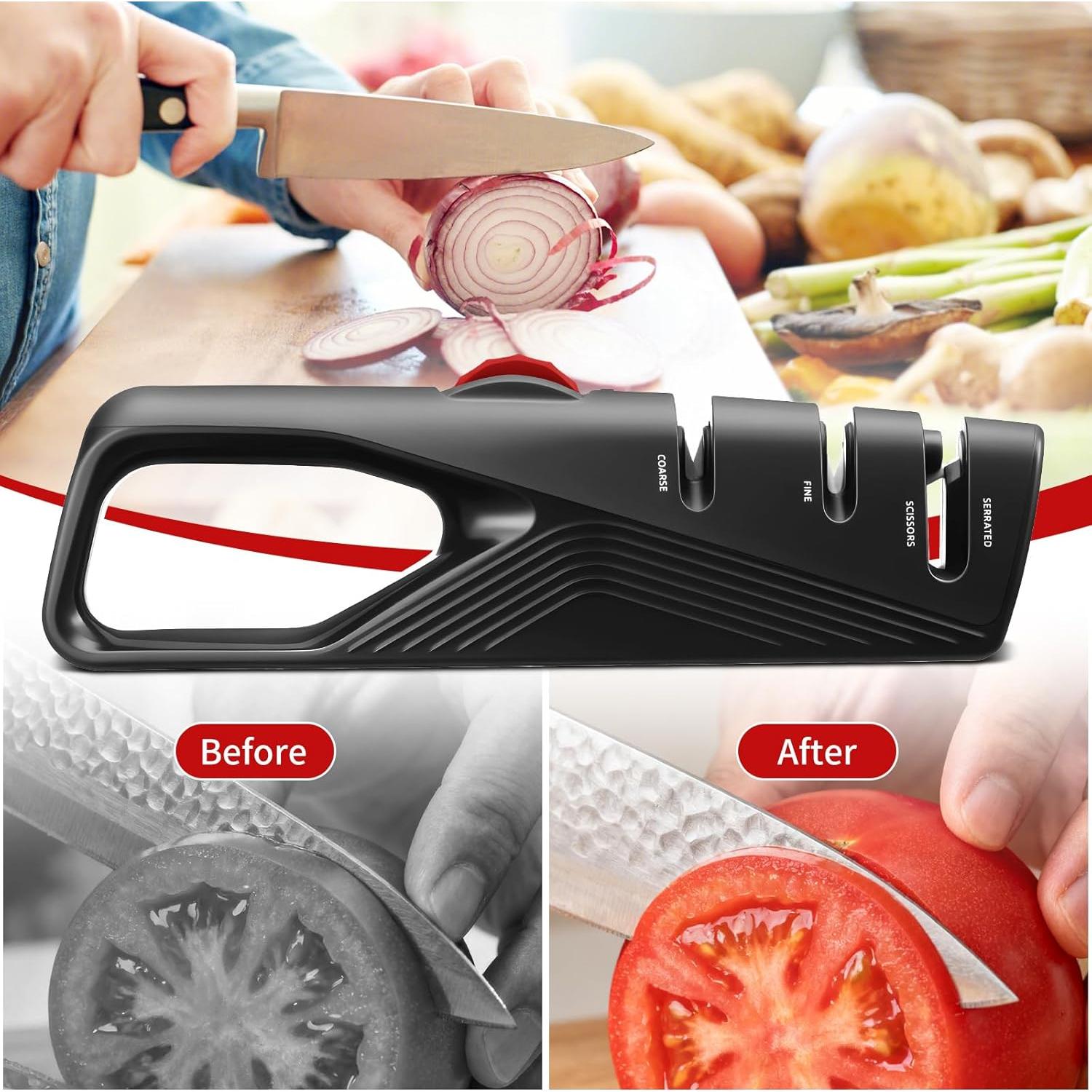 Afilador de Cuchillos Fooyoubei 3 Etapas Ajustable 317g