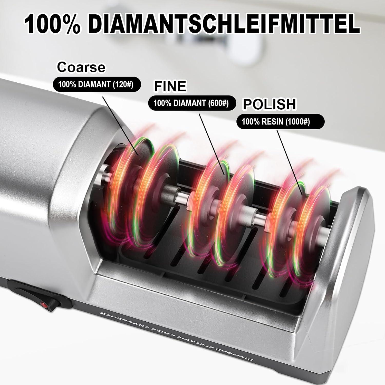 Afilador eléctrico de cuchillos Casuenia 3 etapas 1.15 kg