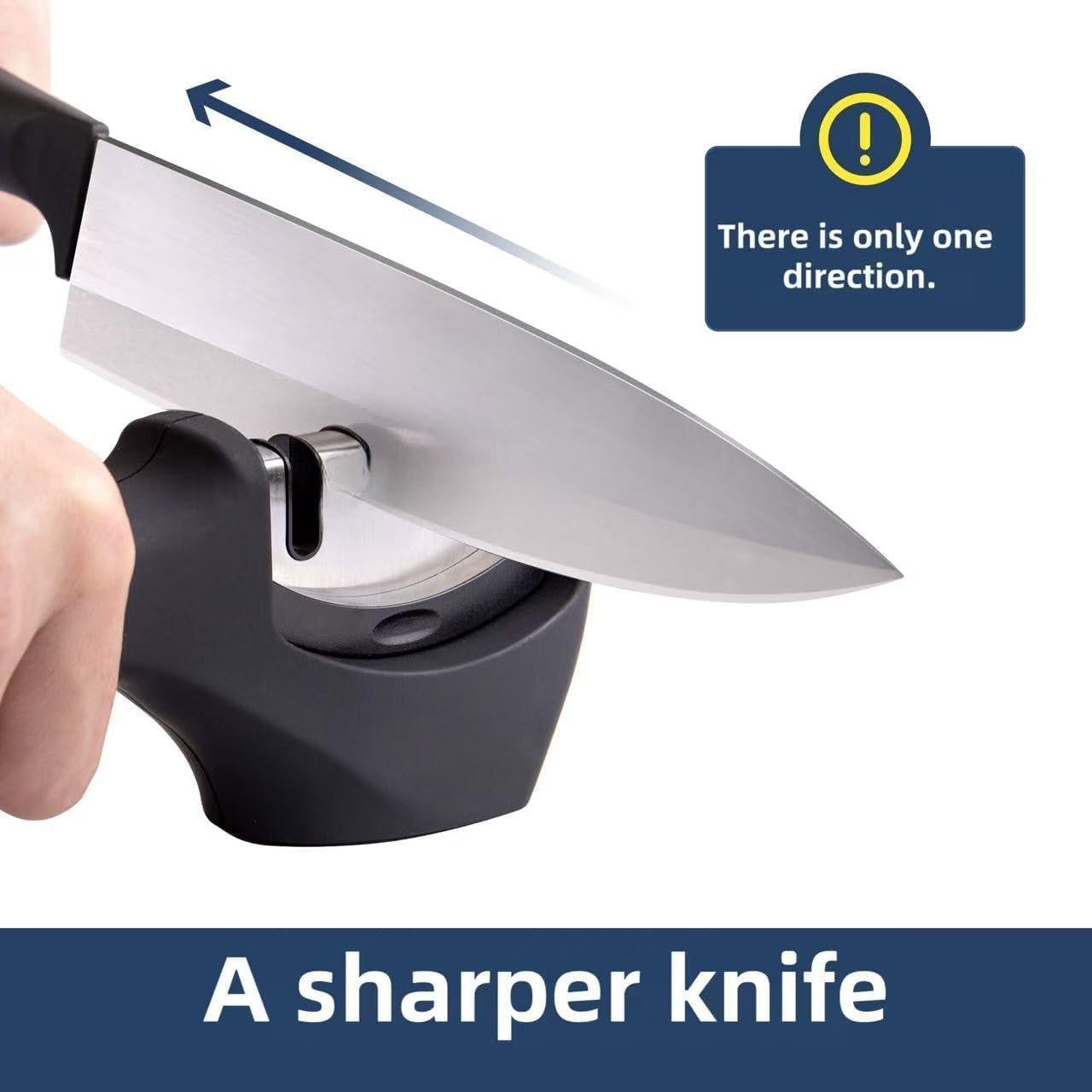 Afilador de cuchillos 3 en 1 HoneyHu con base antideslizante