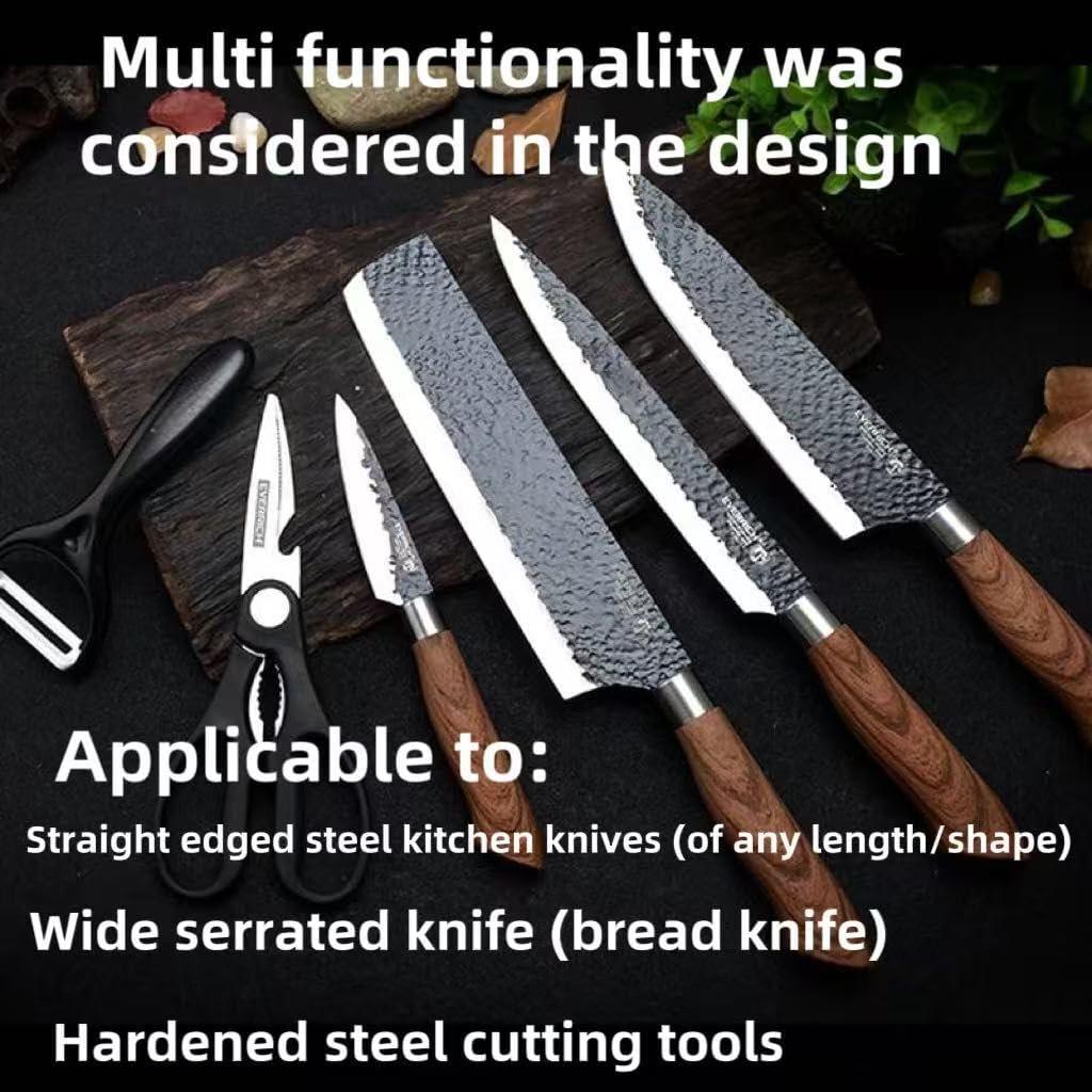 Afilador de cuchillos 3 en 1 HoneyHu con base antideslizante