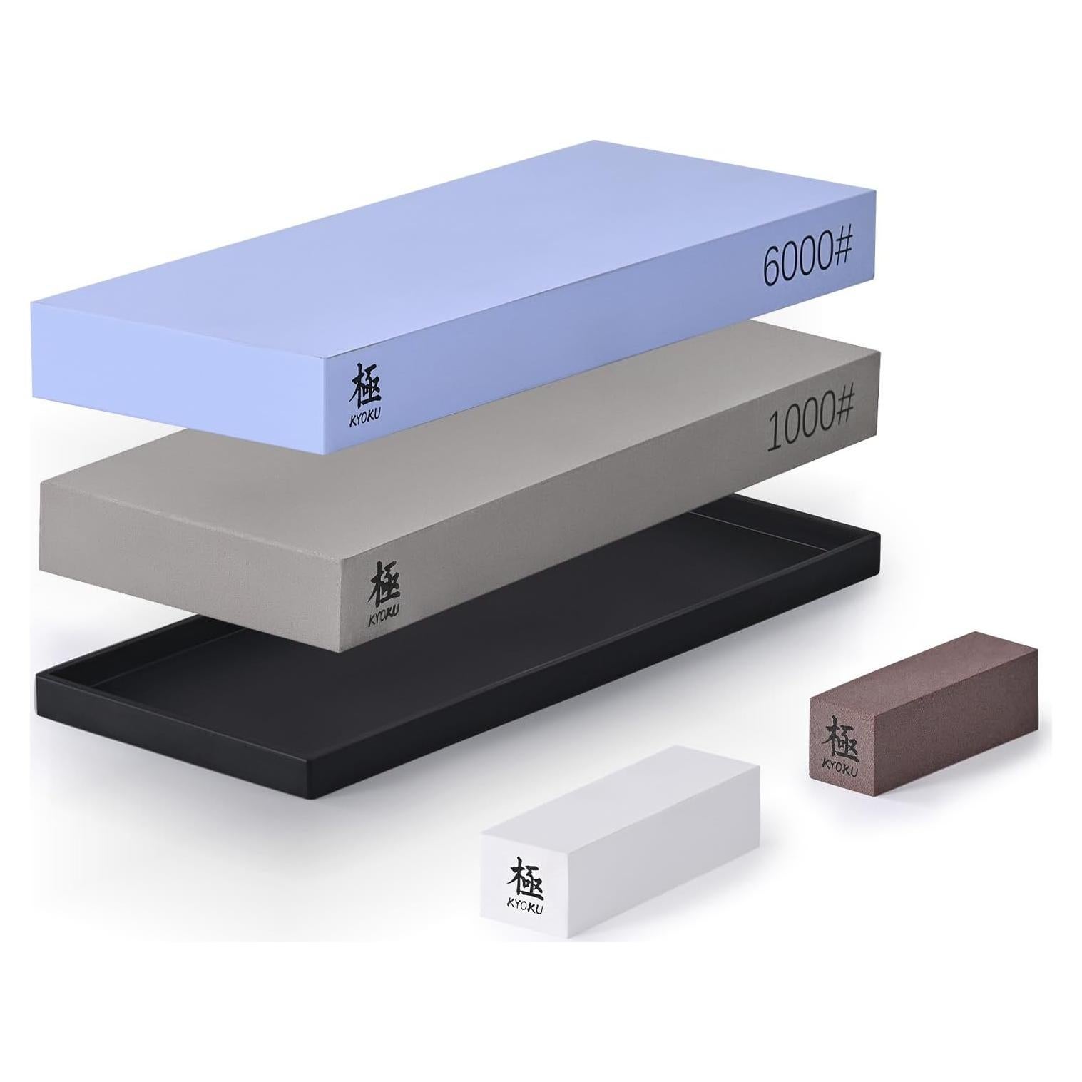 Kit de afilado KYOKU con piedras 1000 y 6000 granos