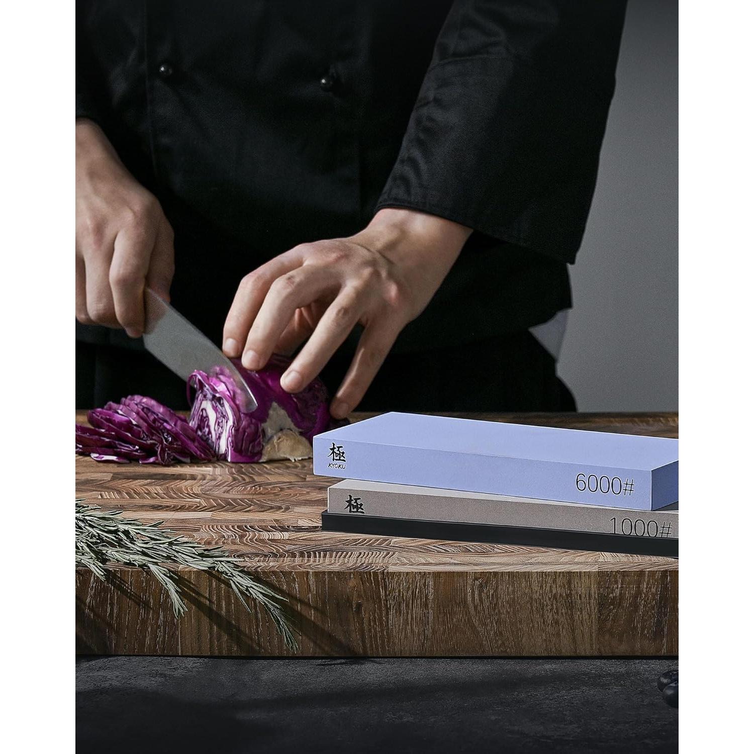 Kit de afilado KYOKU con piedras 1000 y 6000 granos