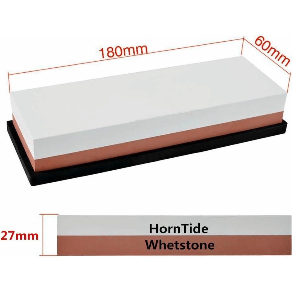 Piedra de Afilado HornTide 1000/4000 con Soporte 18.4x6.4 cm