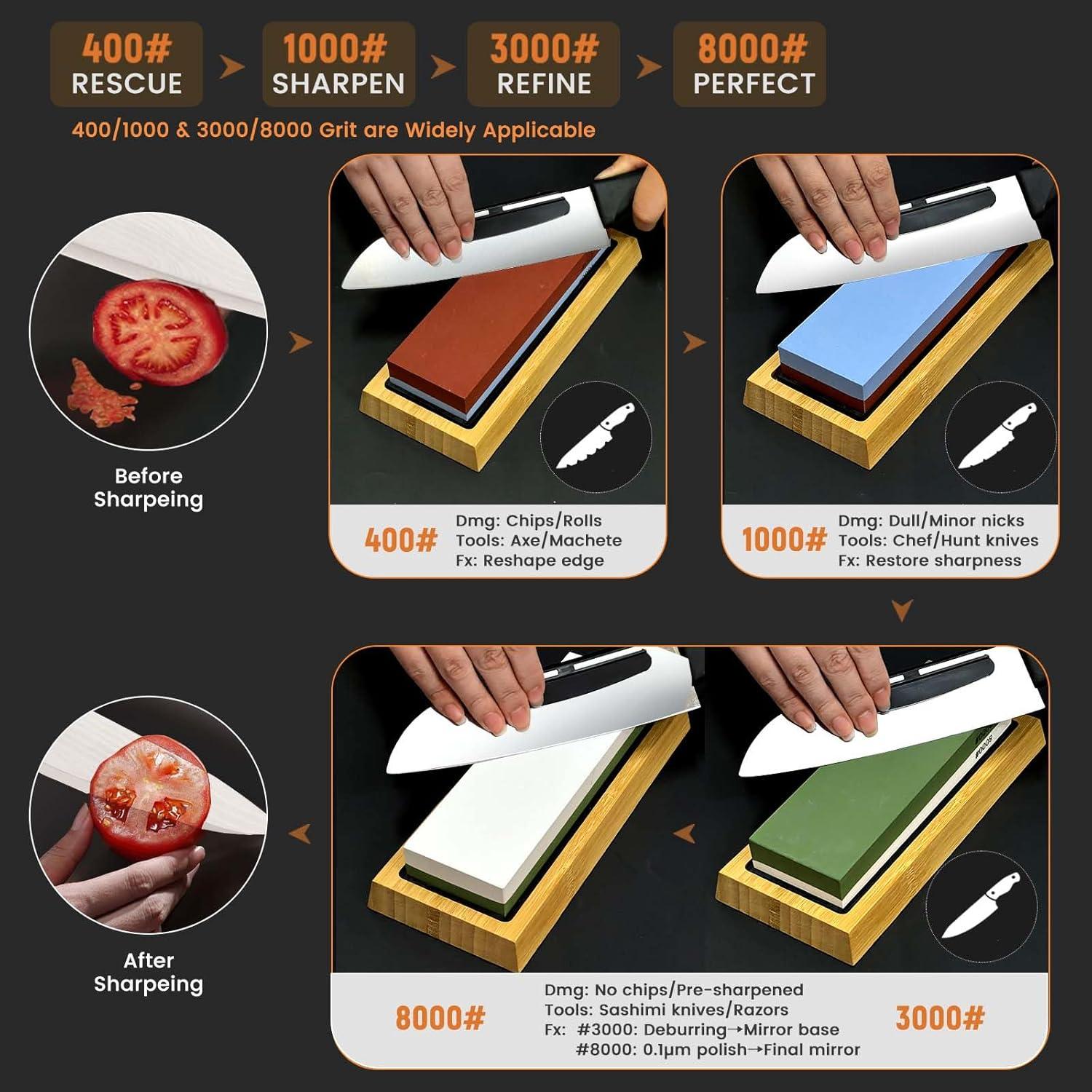 Kit de Afilado de Cuchillos JARDÍN DE CARACOL 10 Piezas