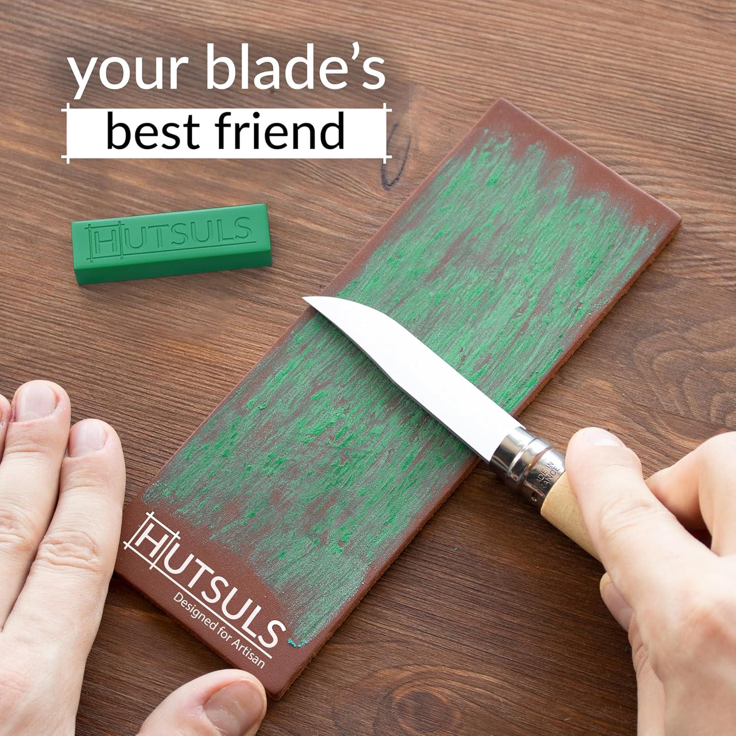 Correa de Cuero Hutsuls para Afilado de Cuchillos 20.32x7.62cm