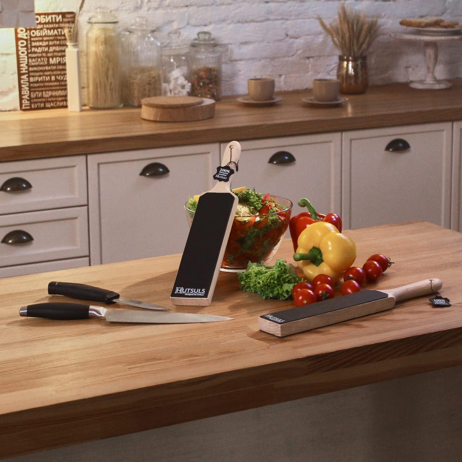 Bloque de Afilado de Cuero Hutsuls con Compuesto Verde 35.56x7.62 cm