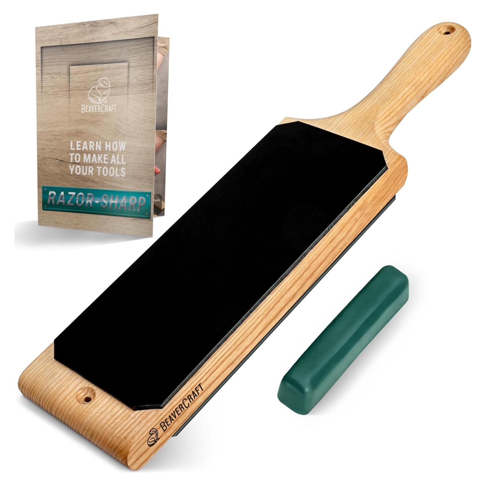 Kit de Afilado de Cuchillos BeaverCraft con Stropping de Piel 38.6 cm