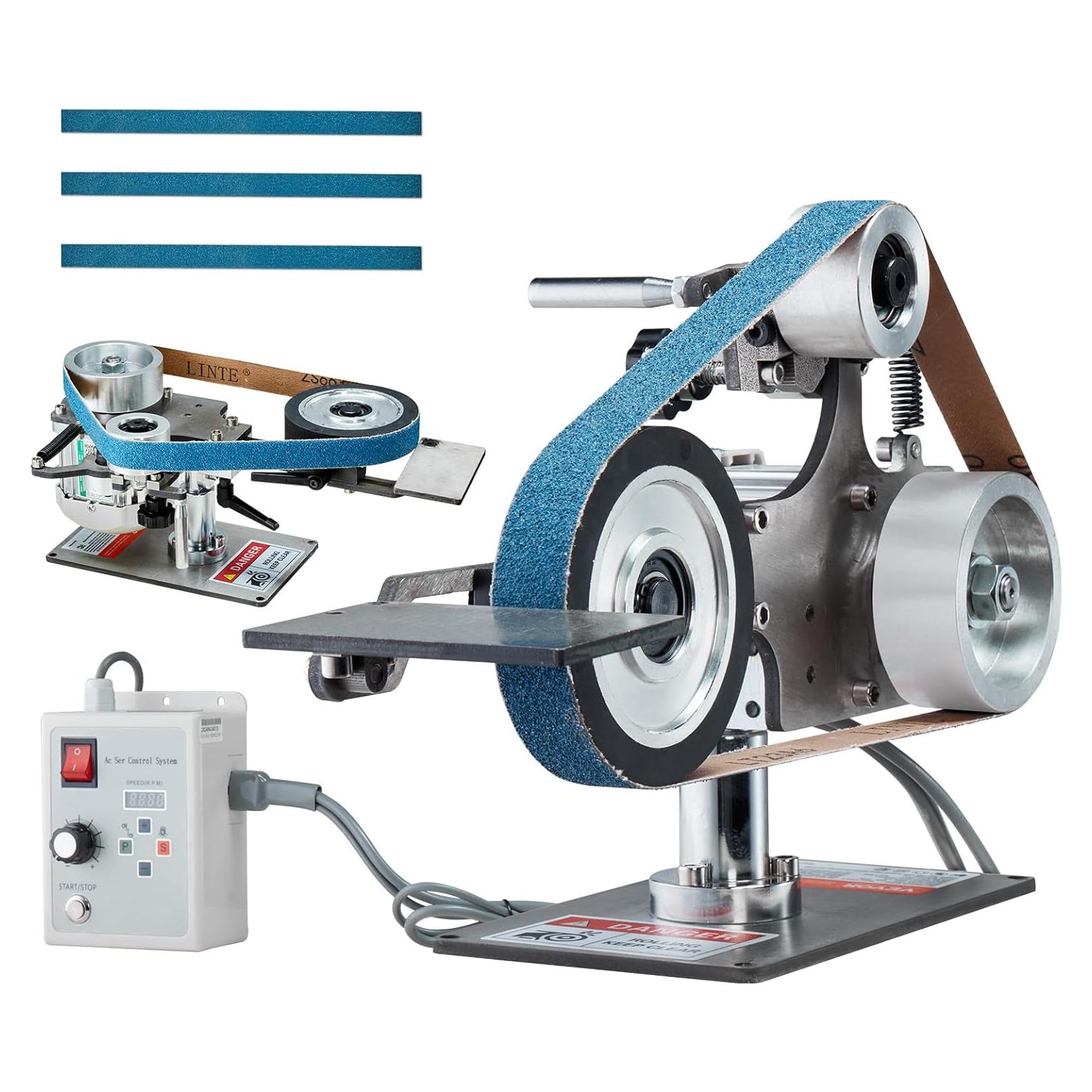 Pulidora de Banda VEVOR 550W 30x2.54cm Velocidad Variable