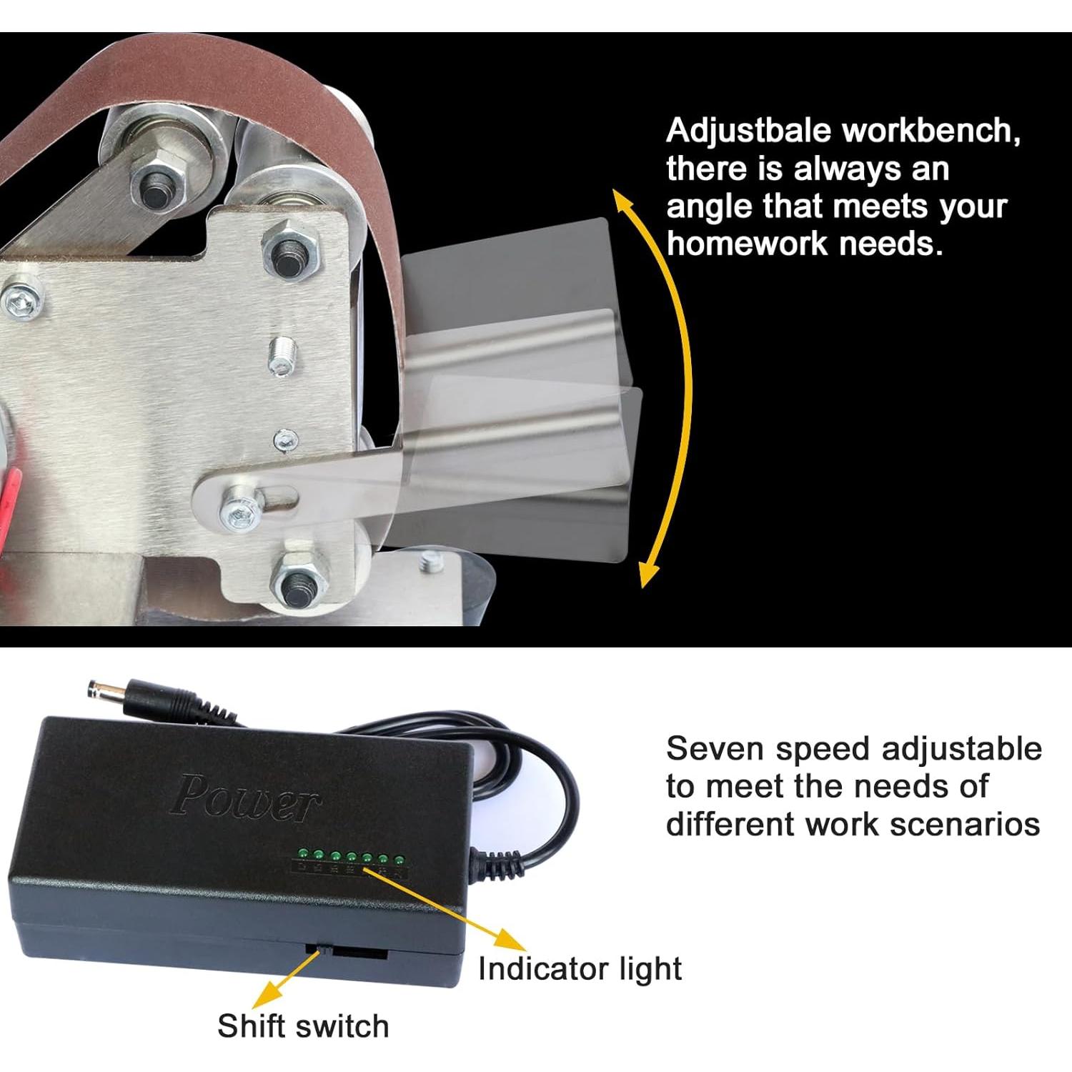 Pulidora de Cinta Eléctrica Hiqalty Mini 33x3 cm 20 Piezas