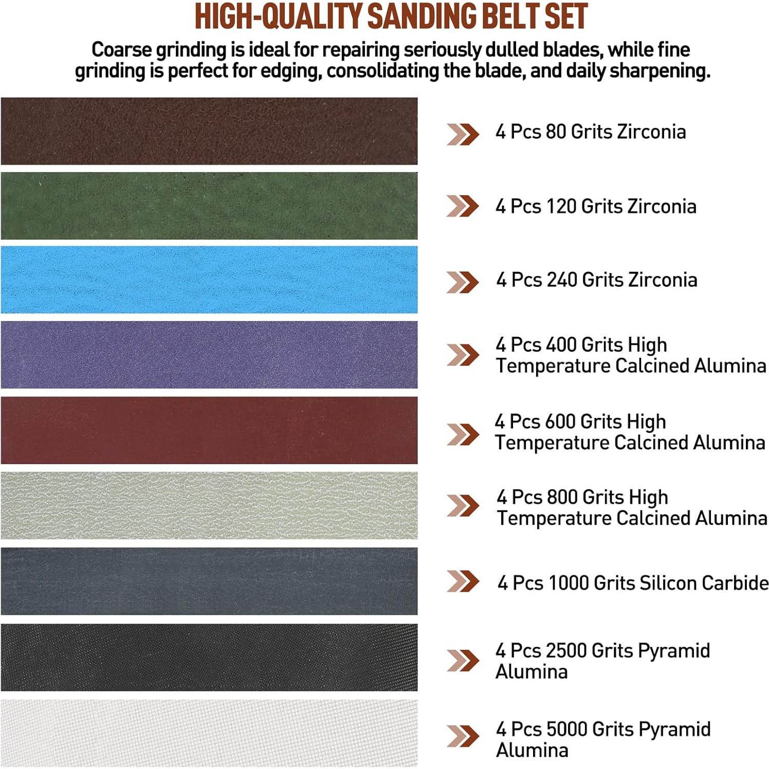 Kit de Cintas de Reemplazo Work Sharp 45 Pcs 1/2" x 30.5 cm Granos Variados