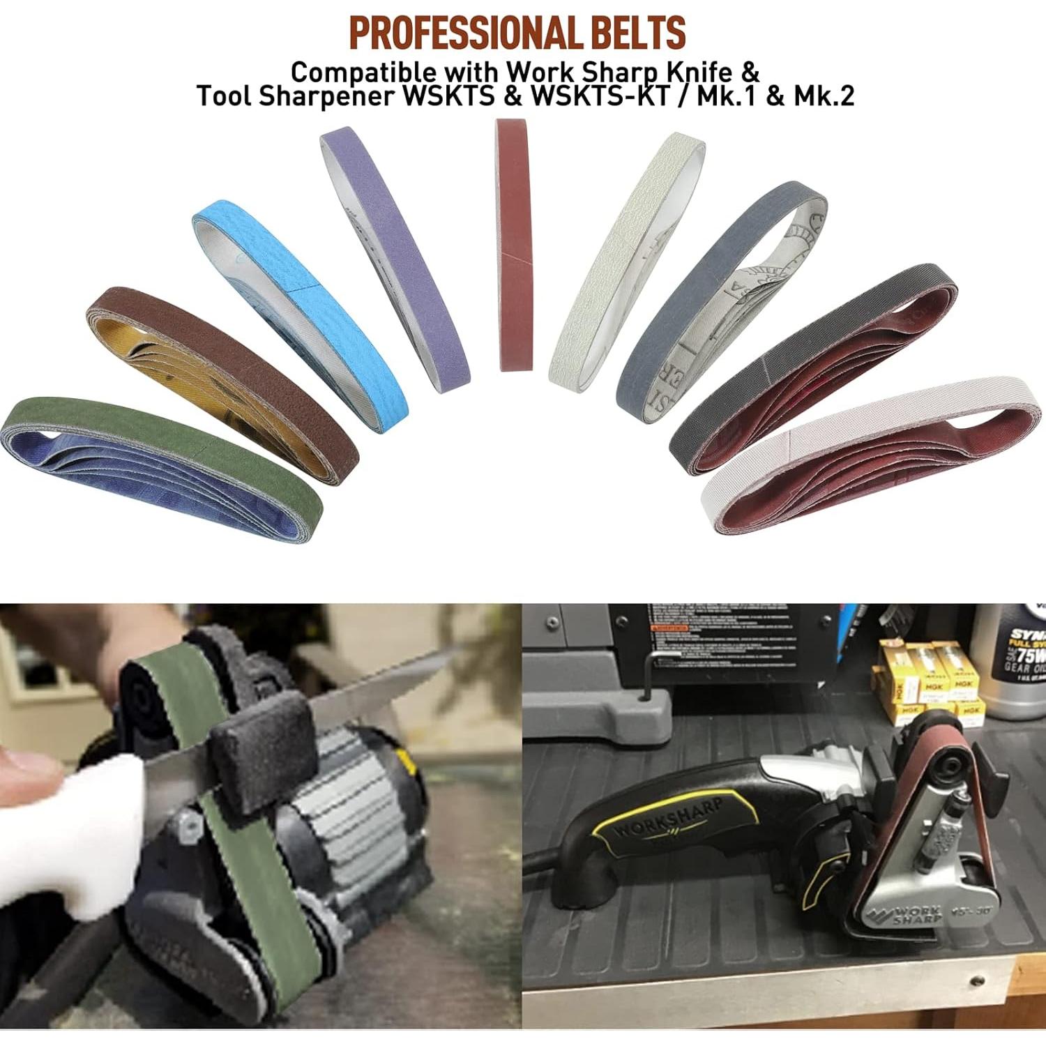 Kit de Cintas de Reemplazo Work Sharp 45 Pcs 1/2" x 30.5 cm Granos Variados