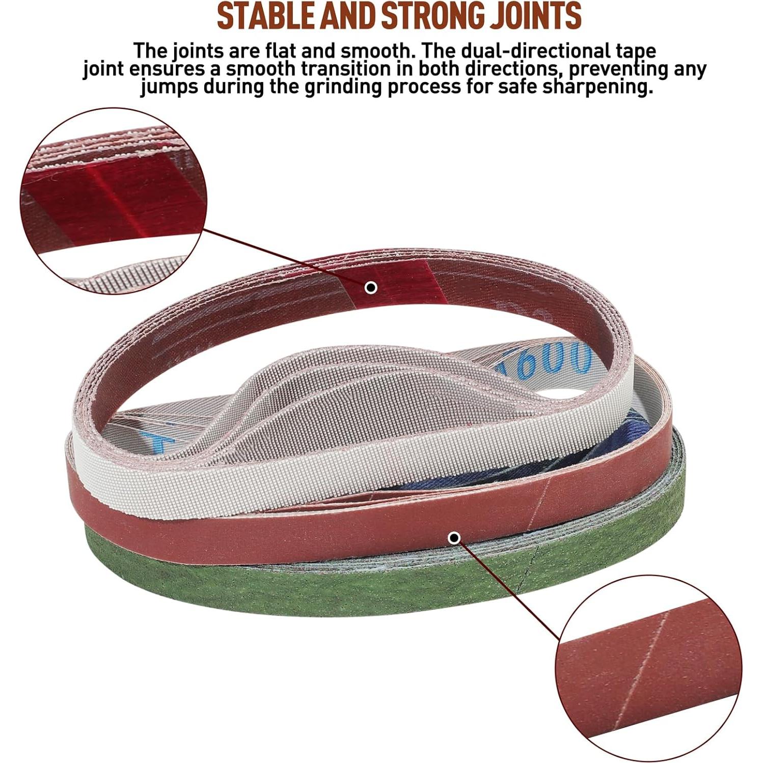 Kit de Cintas de Reemplazo Work Sharp 45 Pcs 1/2" x 30.5 cm Granos Variados