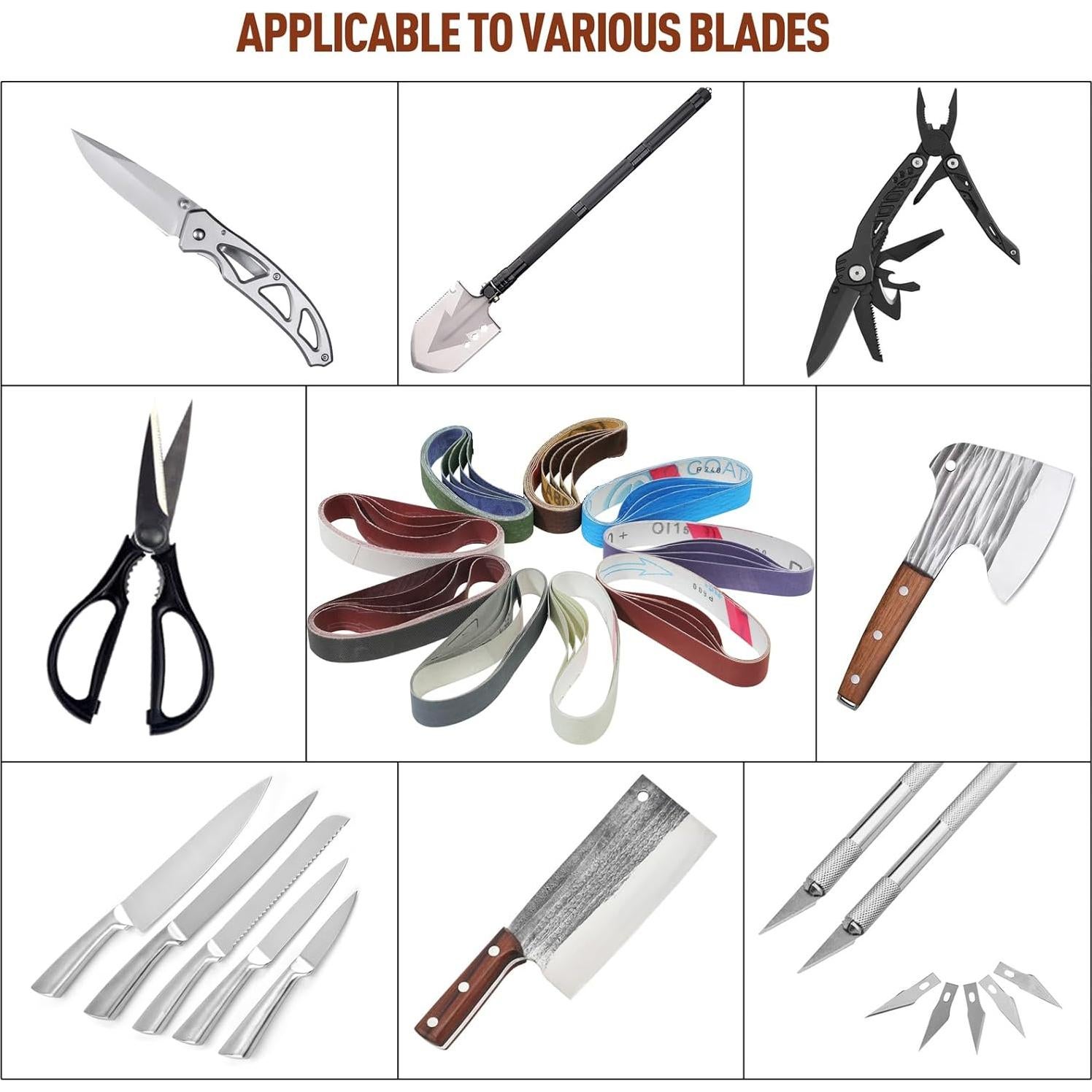 Kit de Cintas de Reemplazo Work Sharp 45 Pcs 1/2" x 30.5 cm Granos Variados