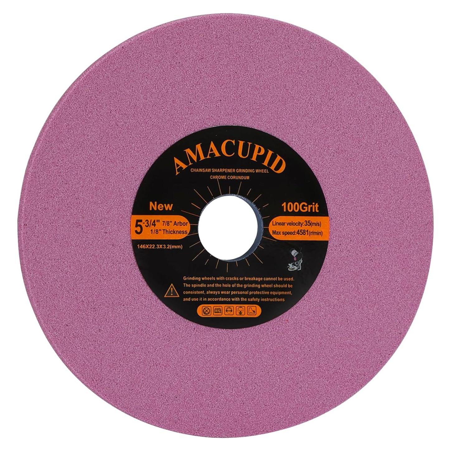 Rueda de Afilado de Motosierra AmaCupid 146 mm Óxido de Cromo