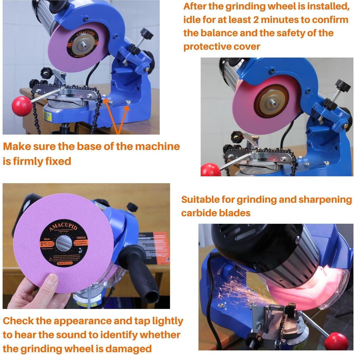 Rueda de Afilado de Motosierra AmaCupid 146 mm Óxido de Cromo