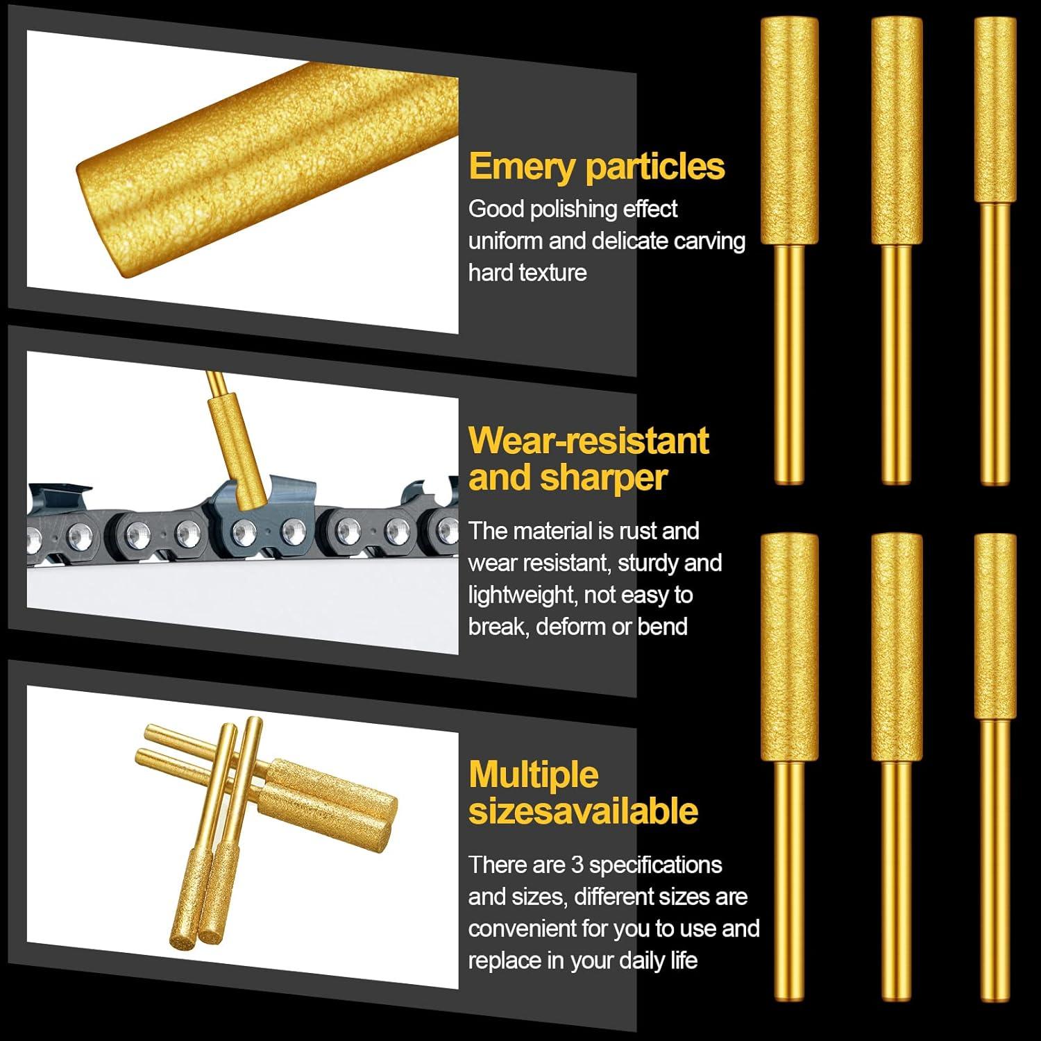 30 Piezas Muelas de Afilado Diamante Chumia para Sierra Eléctrica