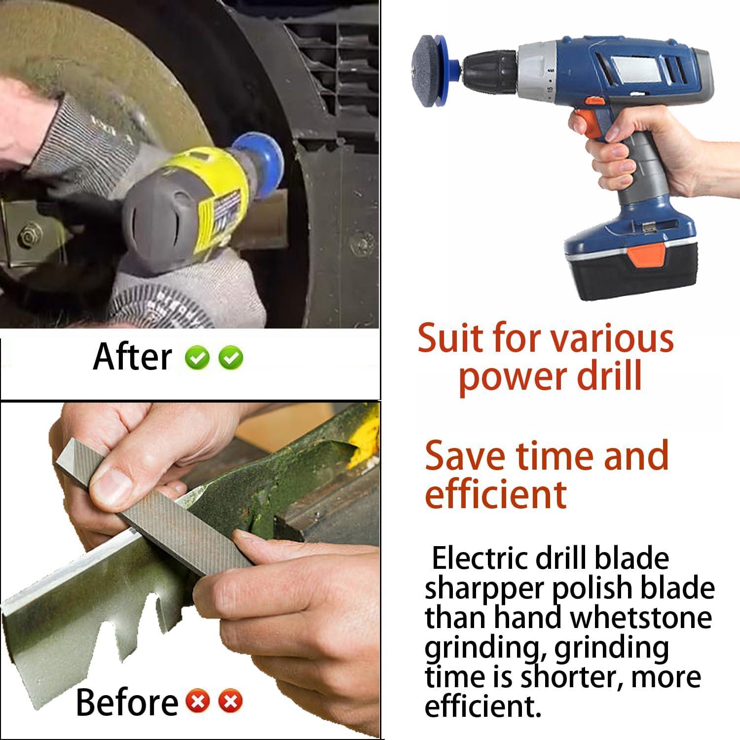 Afilador de Cuchillas de Cortacésped JAYSHYNE - Kit 3 Pcs