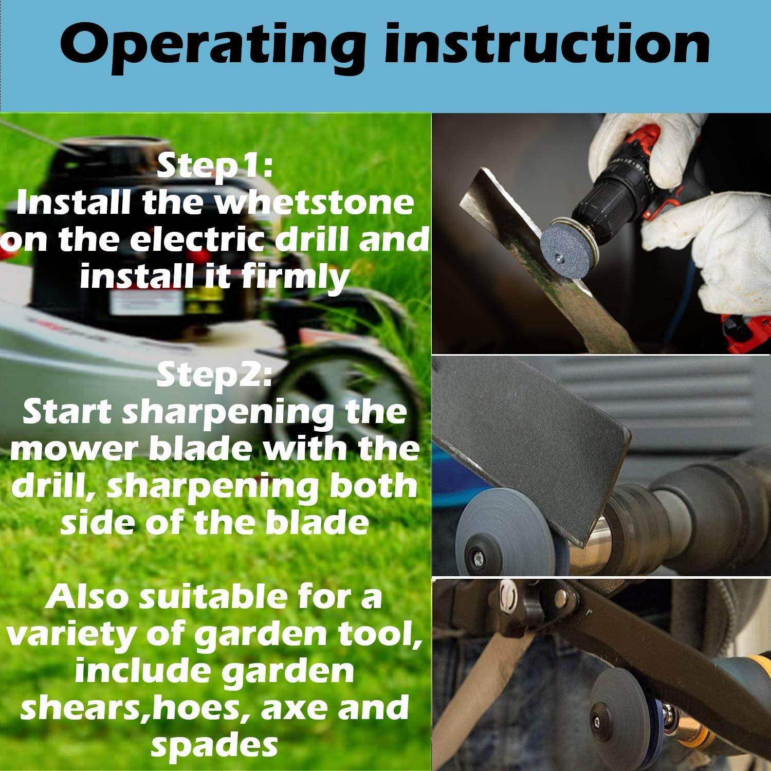 Afilador de Cuchillas de Cortacésped JAYSHYNE - Kit 3 Pcs