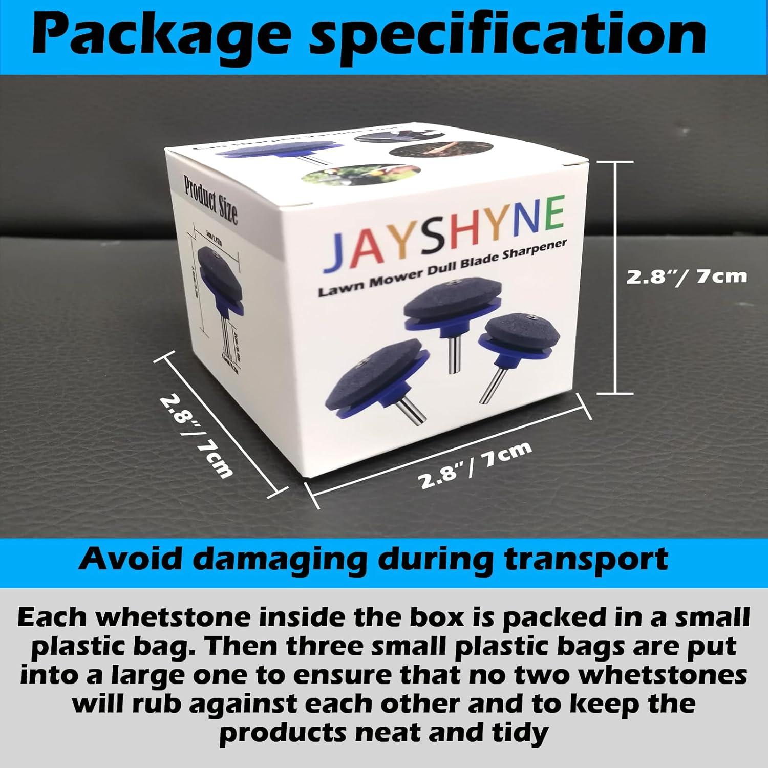 Afilador de Cuchillas de Cortacésped JAYSHYNE - Kit 3 Pcs