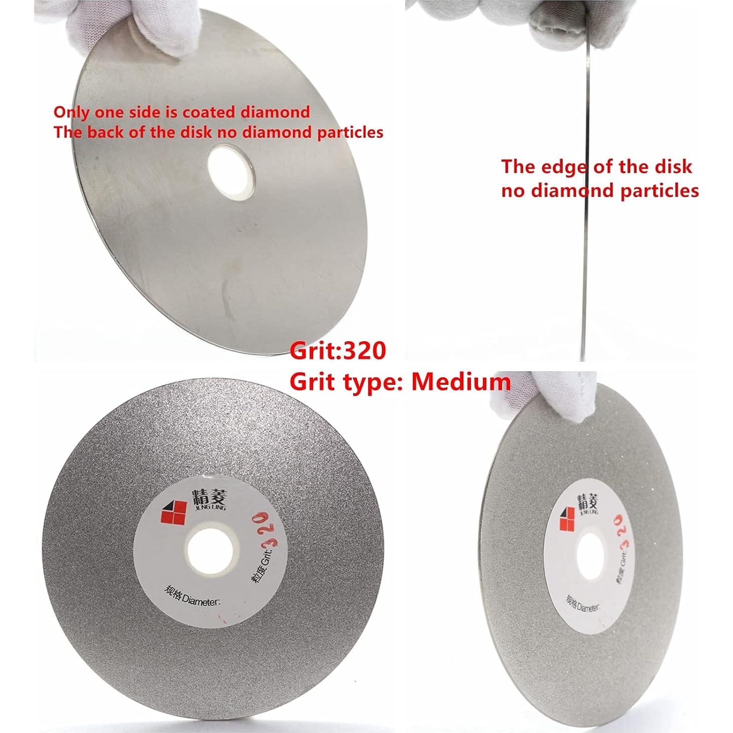 Disco de Lijado Diamante 100mm JINGLING Grit 320 Medio