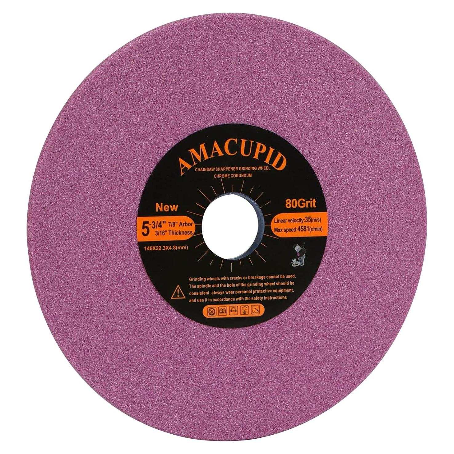 Rueda de Afilado de Motosierra AmaCupid 146 mm Óxido de Cromo