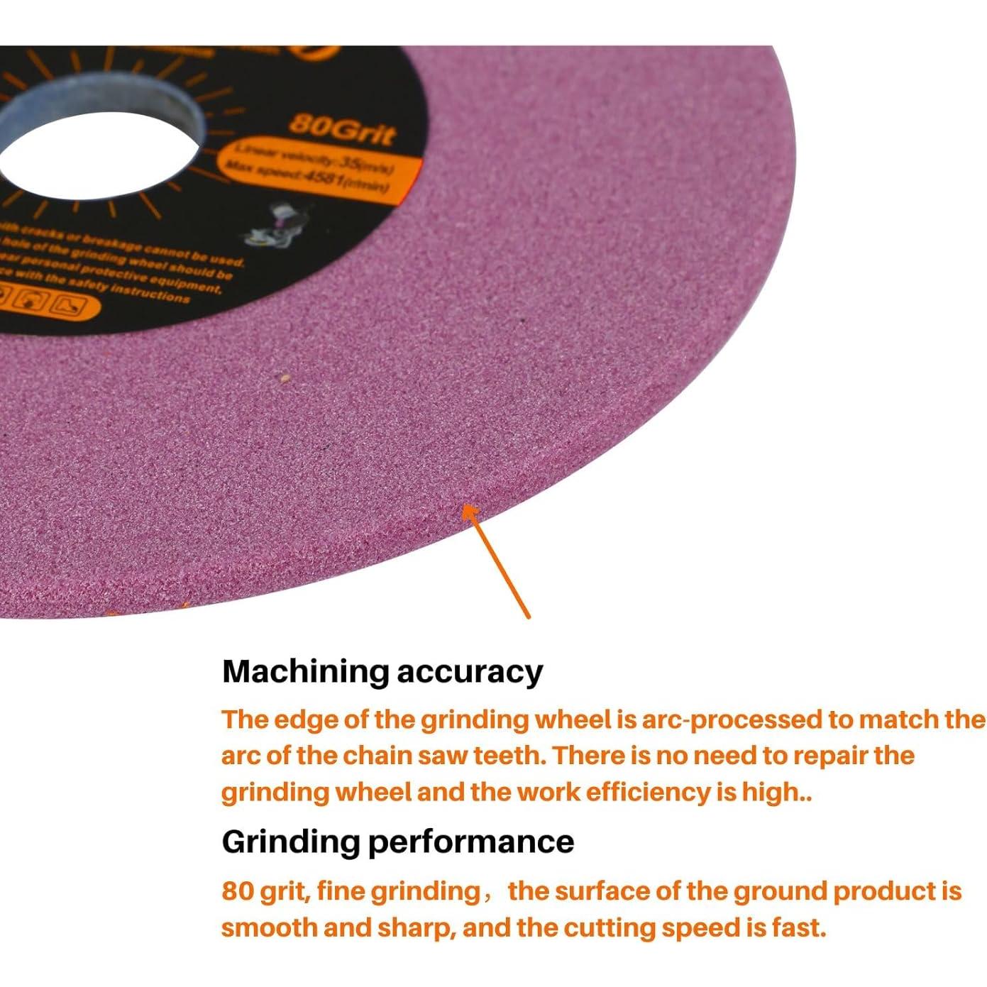 Rueda de Afilado de Motosierra AmaCupid 146 mm Óxido de Cromo