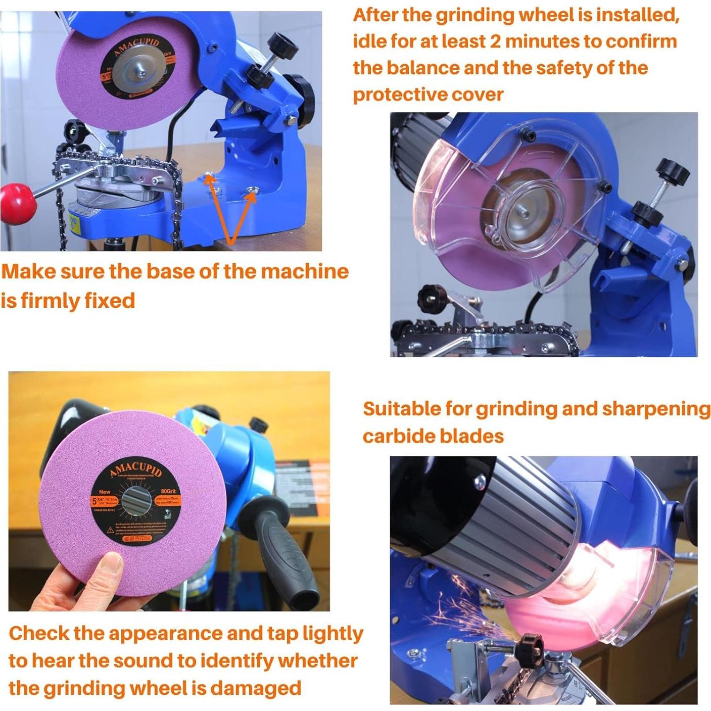 Rueda de Afilado de Motosierra AmaCupid 146 mm Óxido de Cromo