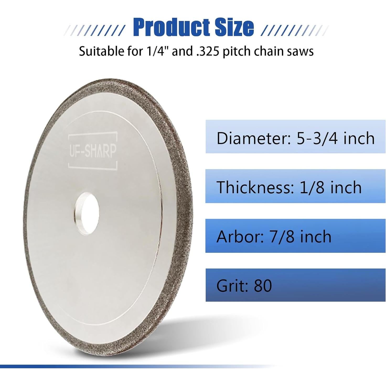 Rueda de Afilado CBN UF-SHARP 14.48 cm x 0.30 cm 80 Granos