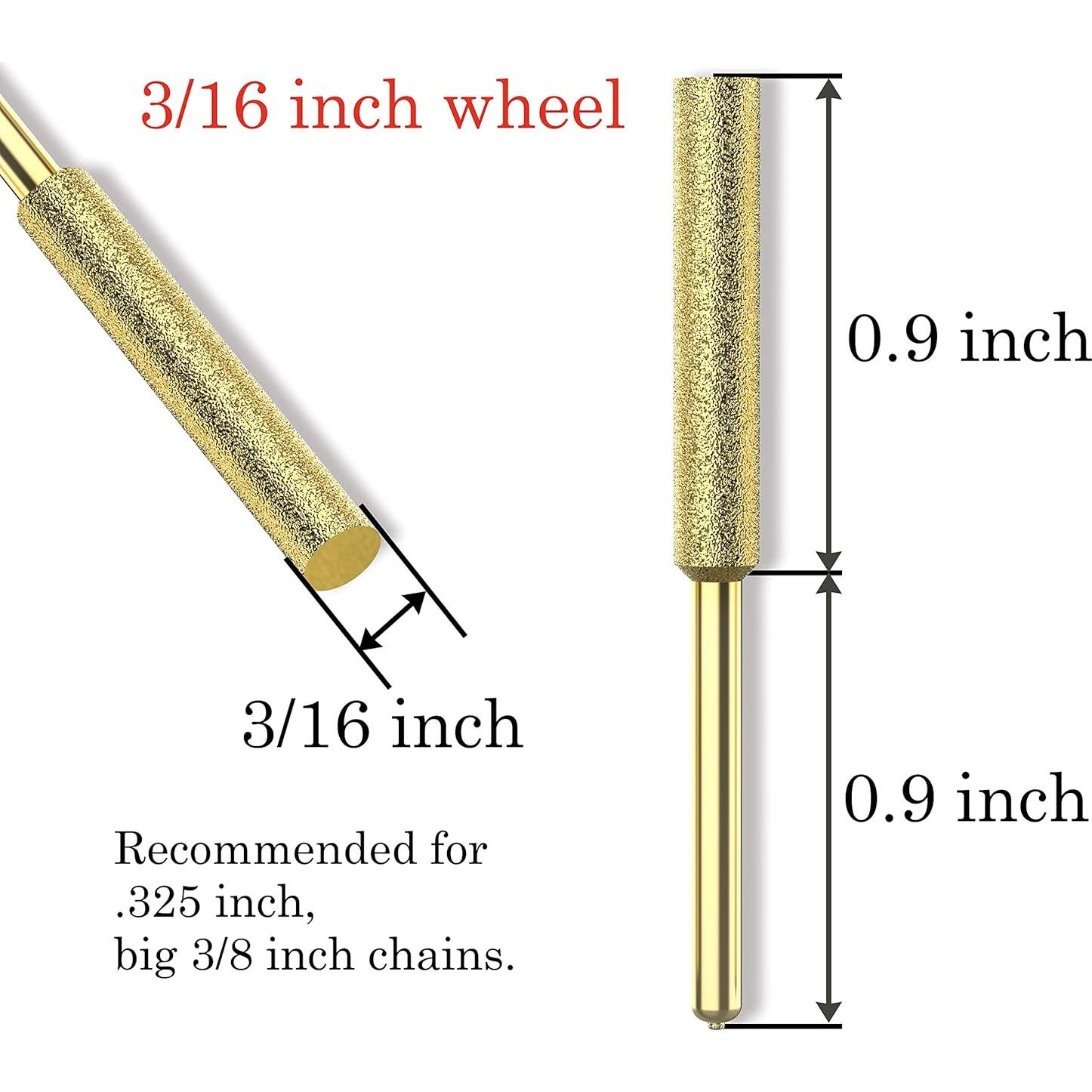 Ruedas de Afilar de Diamante EzzDoo 3/16'' para Motosierra