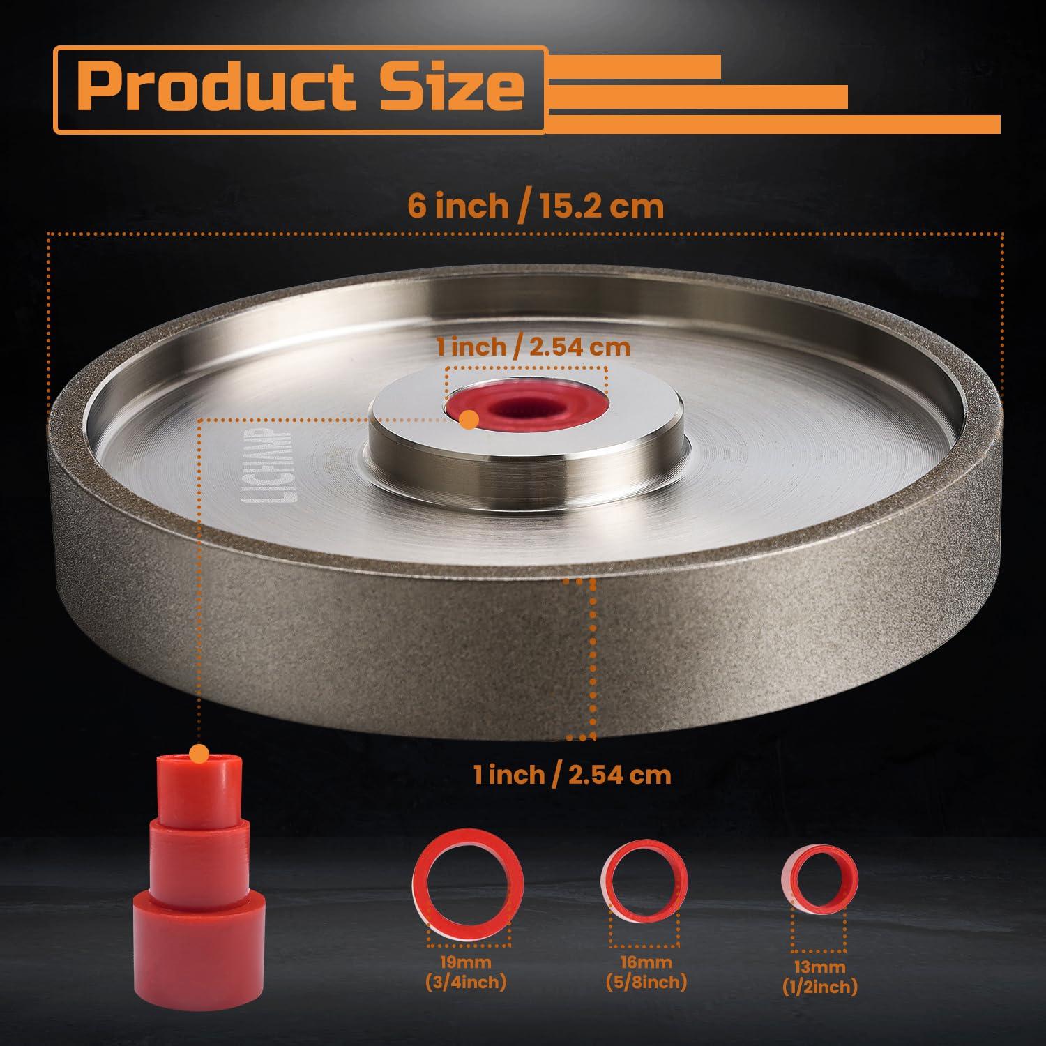 Rueda de Afilar CBN Lichamp 15.24 cm 180 Granos para Herramientas