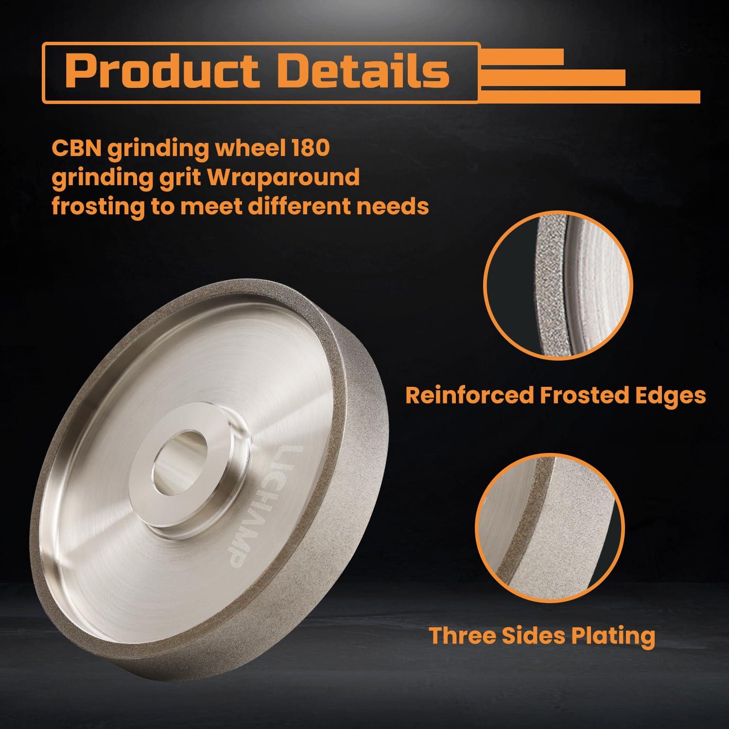 Rueda de Afilar CBN Lichamp 15.24 cm 180 Granos para Herramientas