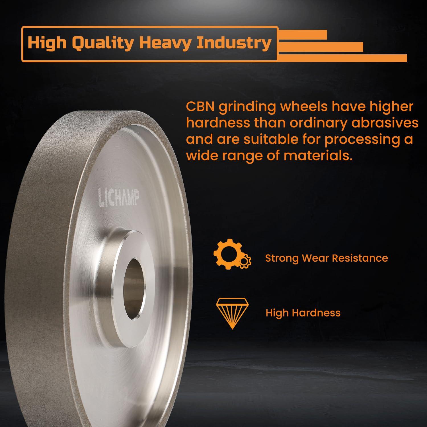 Rueda de Afilar CBN Lichamp 15.24 cm 180 Granos para Herramientas