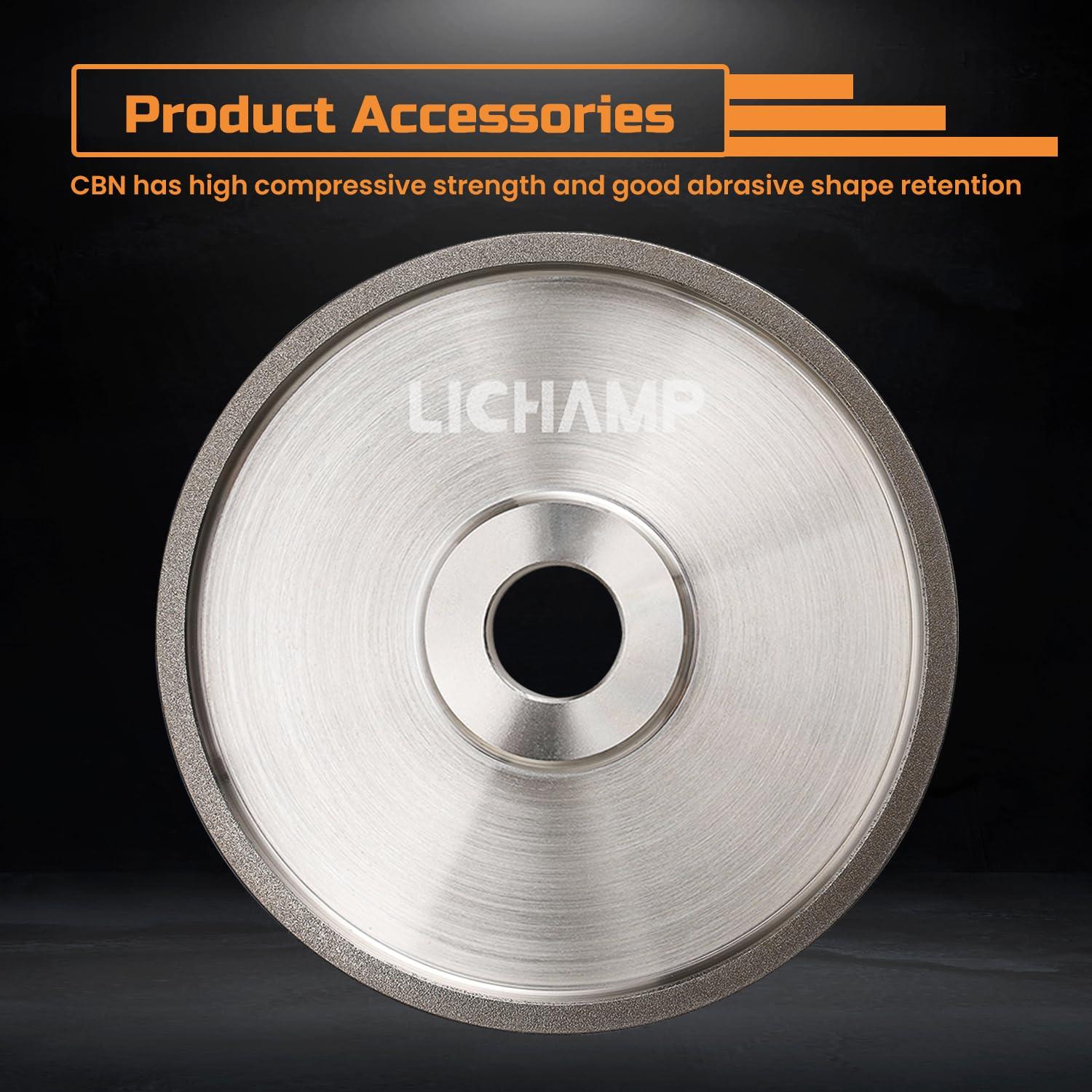 Rueda de Afilar CBN Lichamp 15.24 cm 180 Granos para Herramientas