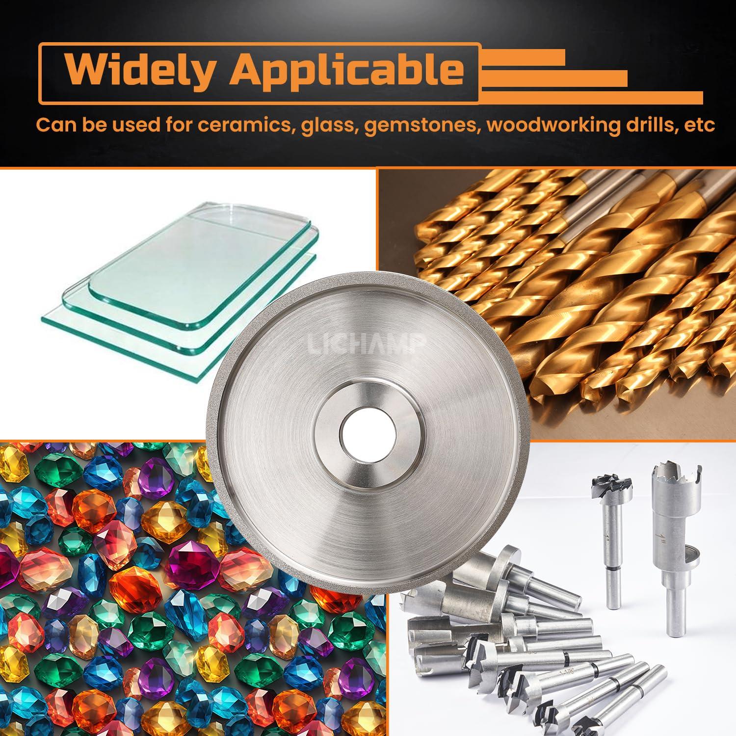 Rueda de Afilar CBN Lichamp 15.24 cm 180 Granos para Herramientas