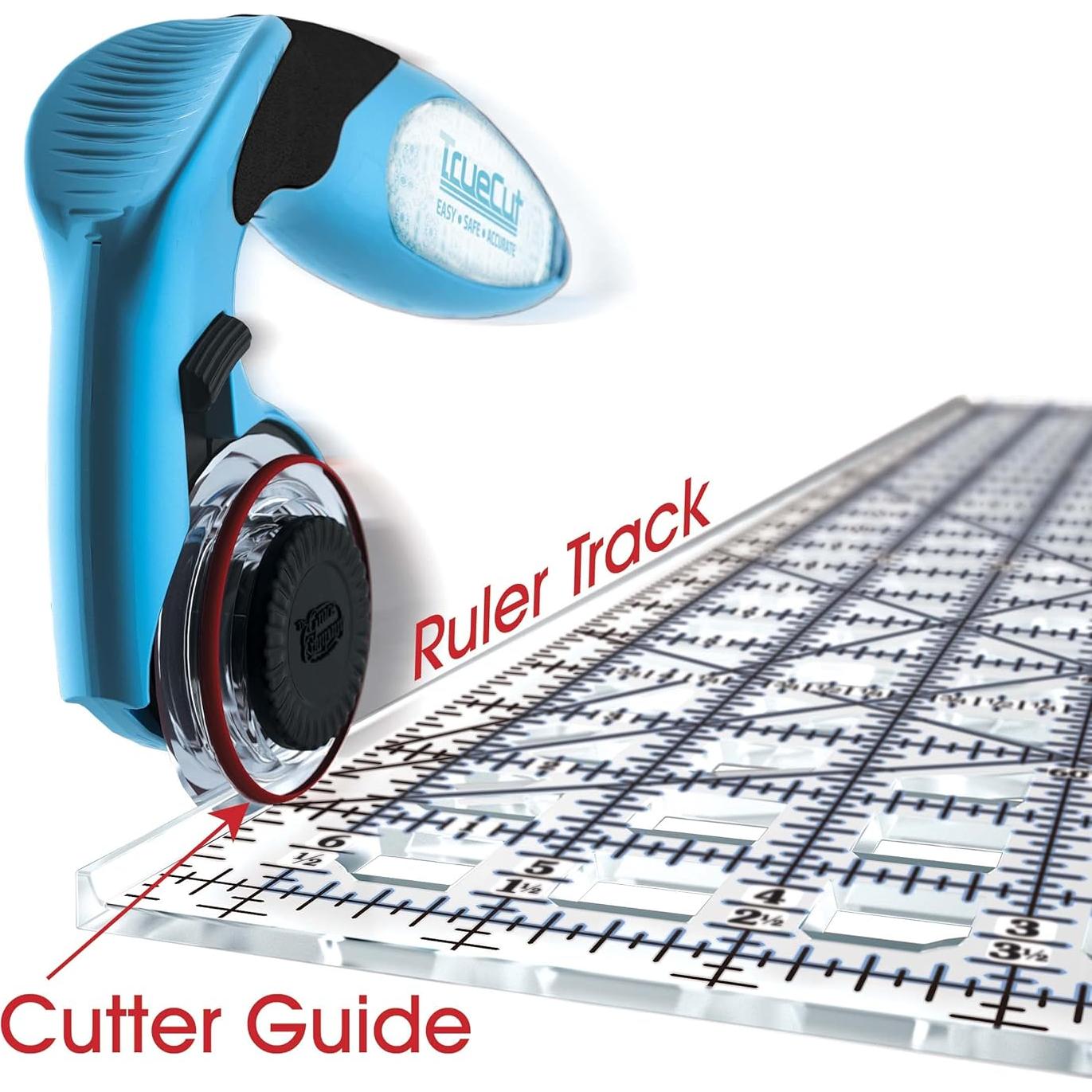 Combo Cortador Rotativo 45mm y Regla 16.5 x 62.2cm TrueCut