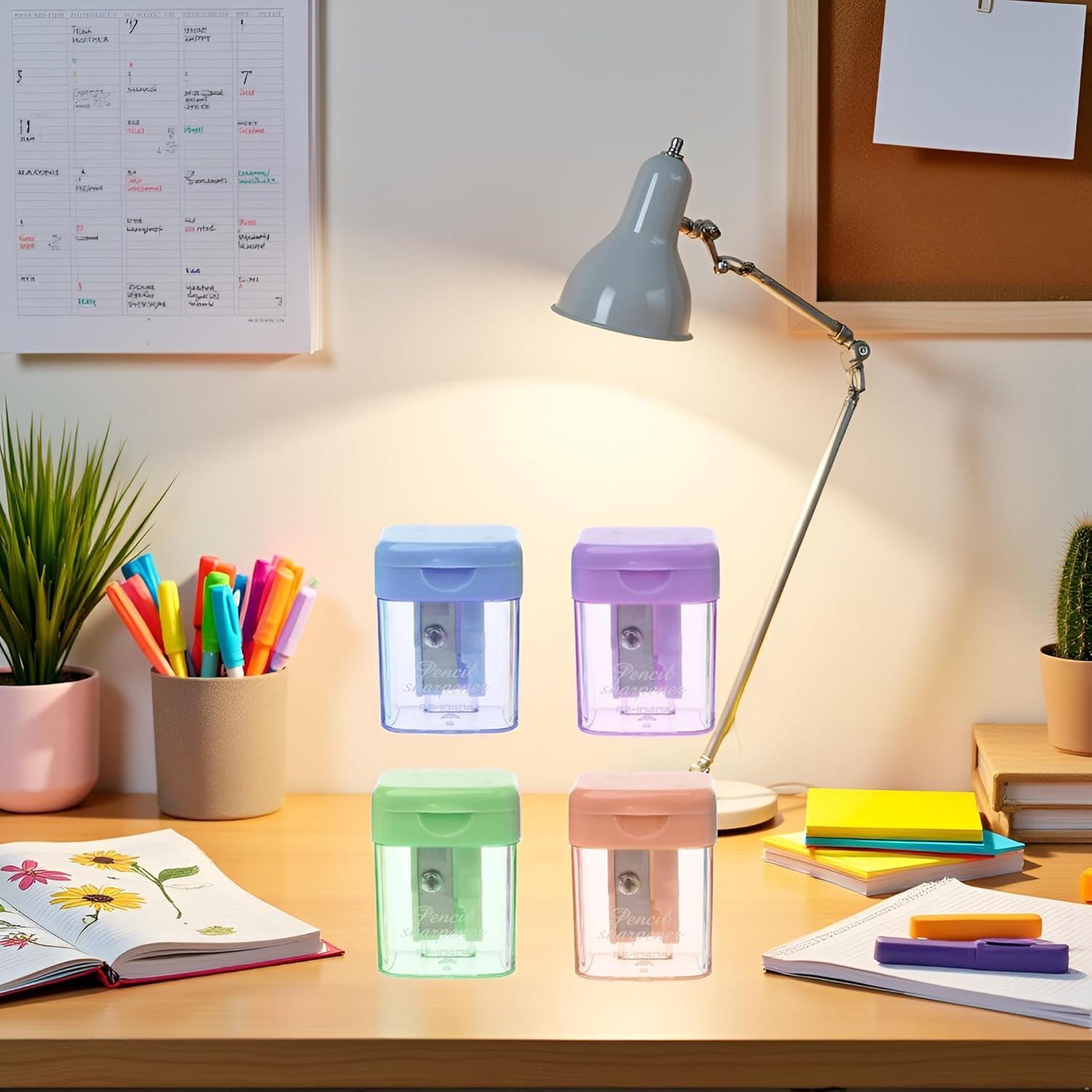 Set de 4 Sacapuntas Manuales Portátiles GANPUB Multicolor