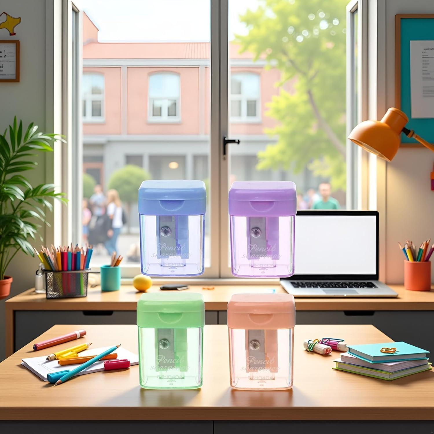 Set de 4 Sacapuntas Manuales Portátiles GANPUB Multicolor