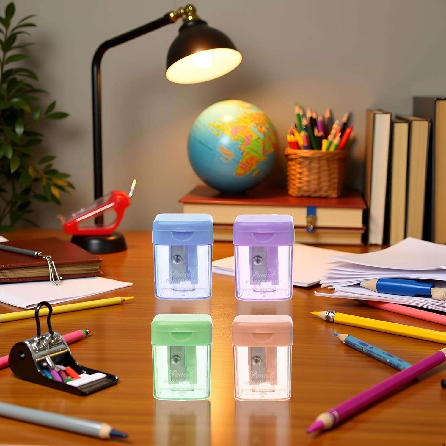 Set de 4 Sacapuntas Manuales Portátiles GANPUB Multicolor