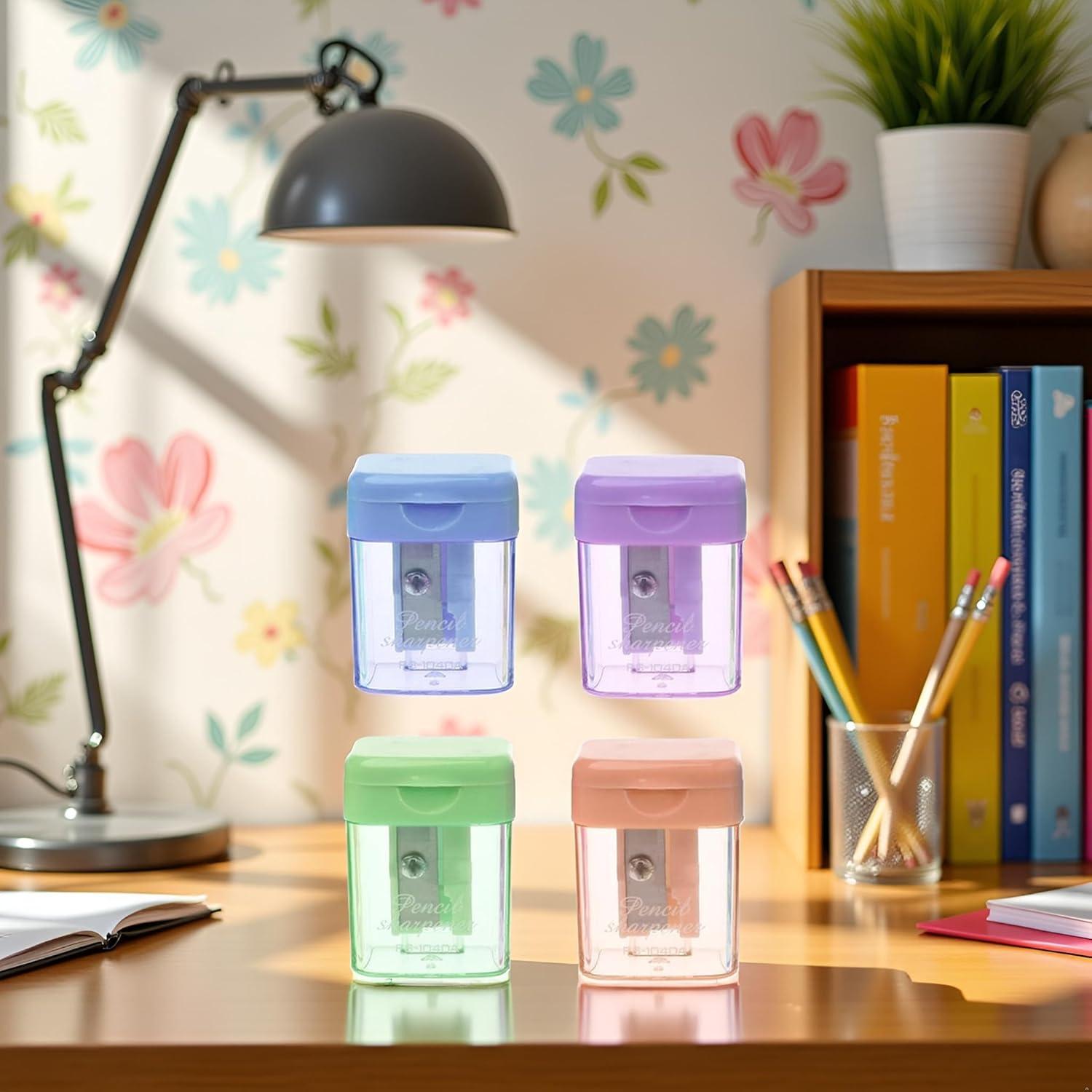 Set de 4 Sacapuntas Manuales Portátiles GANPUB Multicolor