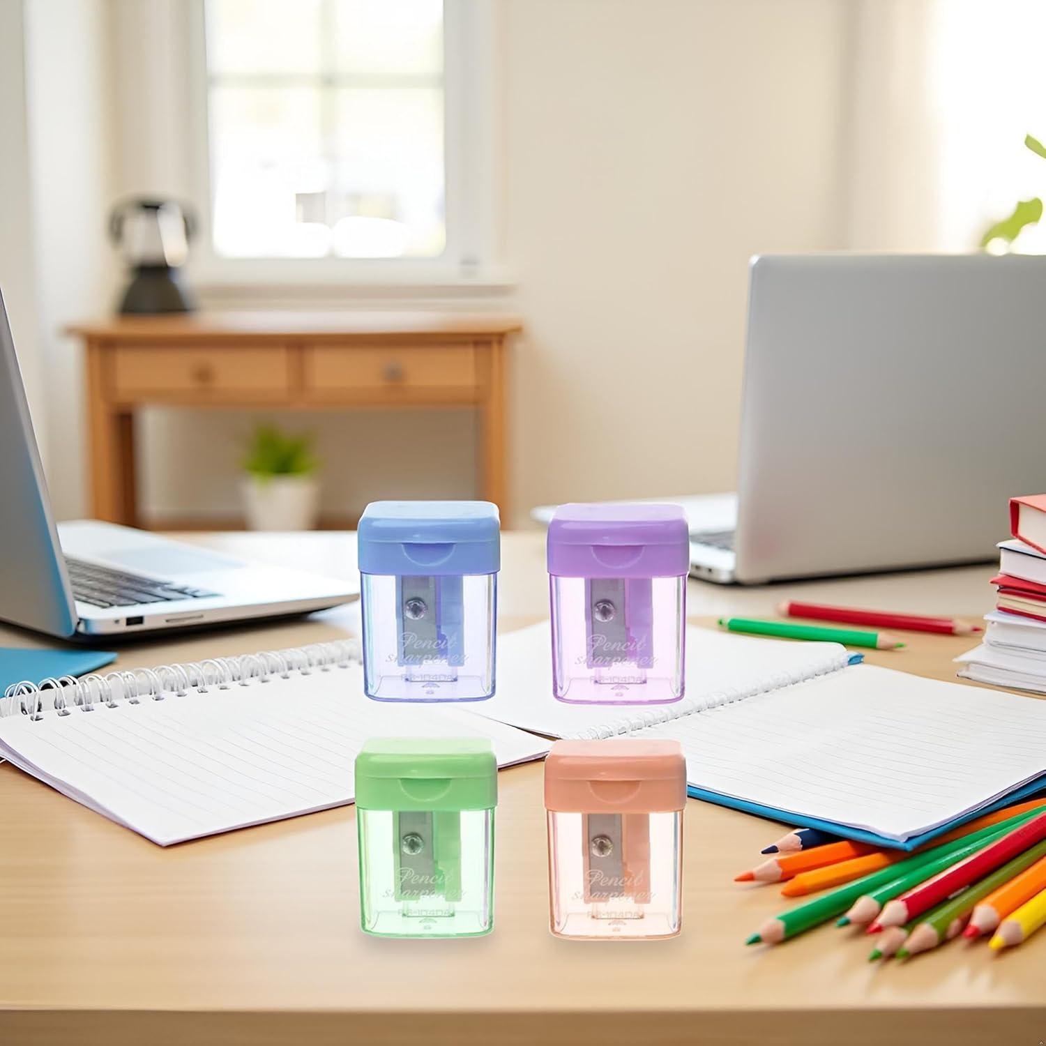 Set de 4 Sacapuntas Manuales Portátiles GANPUB Multicolor