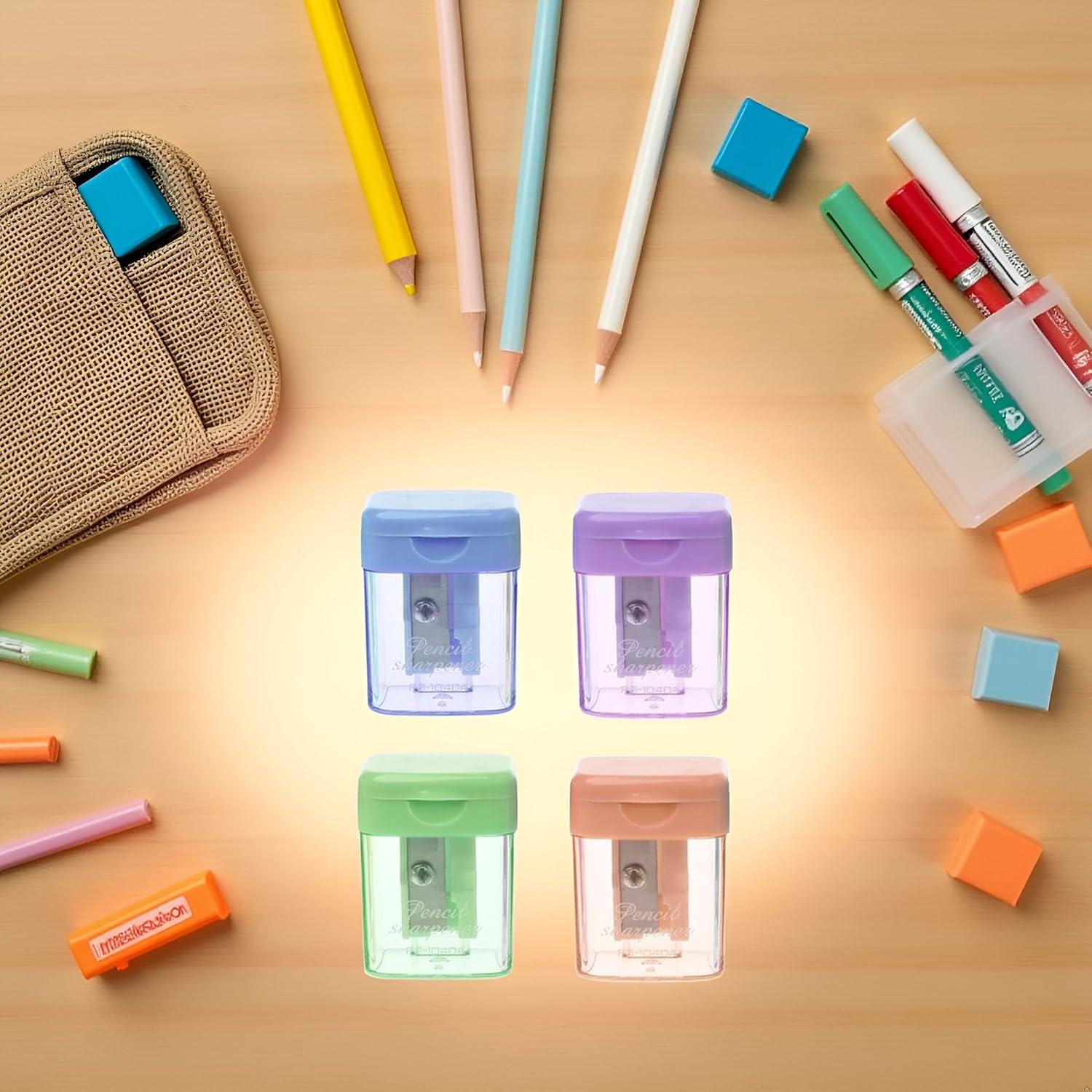 Set de 4 Sacapuntas Manuales Portátiles GANPUB Multicolor