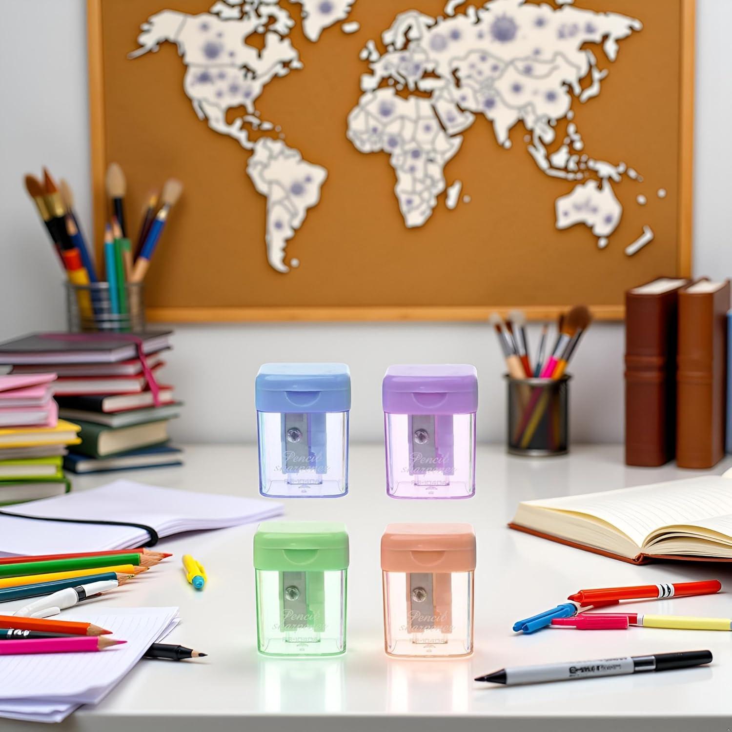 Set de 4 Sacapuntas Manuales Portátiles GANPUB Multicolor