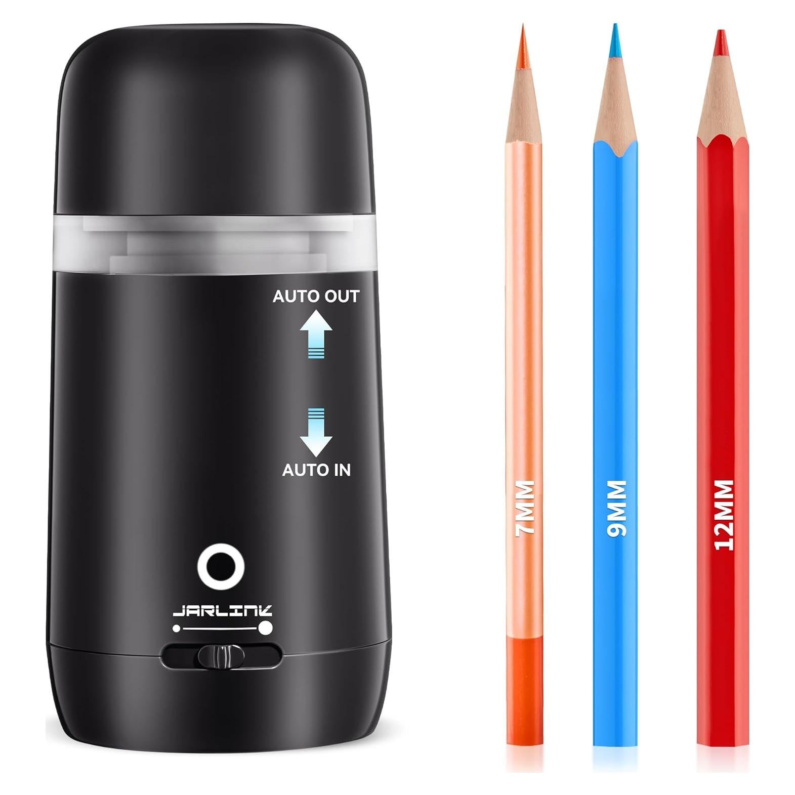 Sacapuntas Eléctrico Automático JARLINK Negro 3 Modos 2000mAh