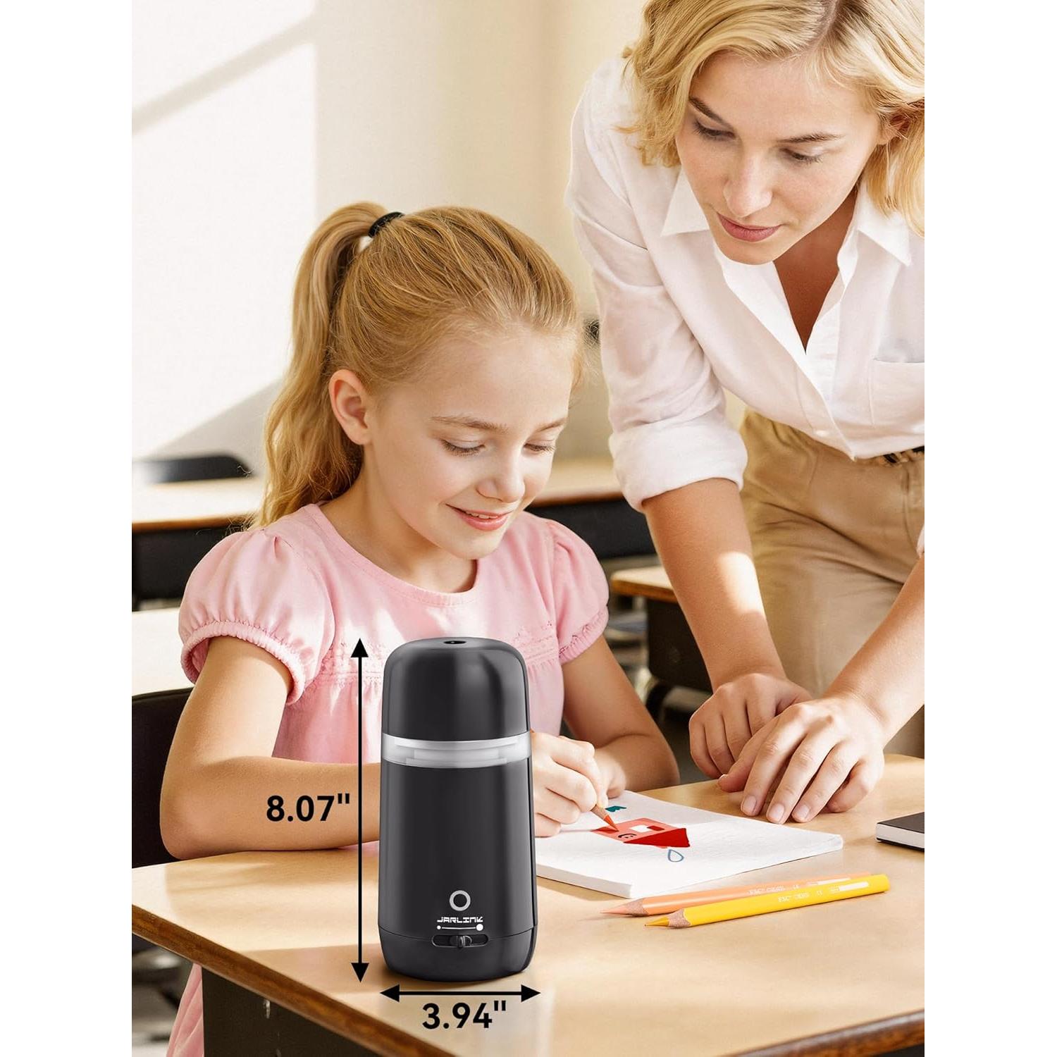 Sacapuntas Eléctrico Automático JARLINK Negro 3 Modos 2000mAh