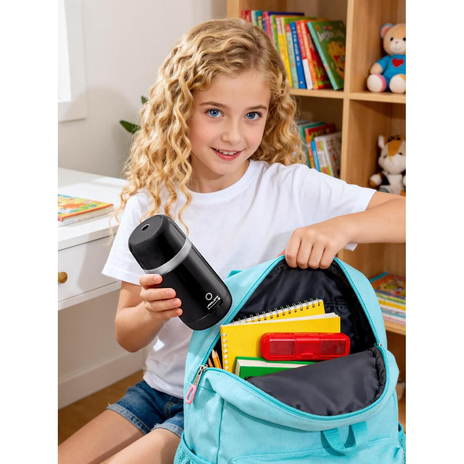 Sacapuntas Eléctrico Automático JARLINK Negro 3 Modos 2000mAh